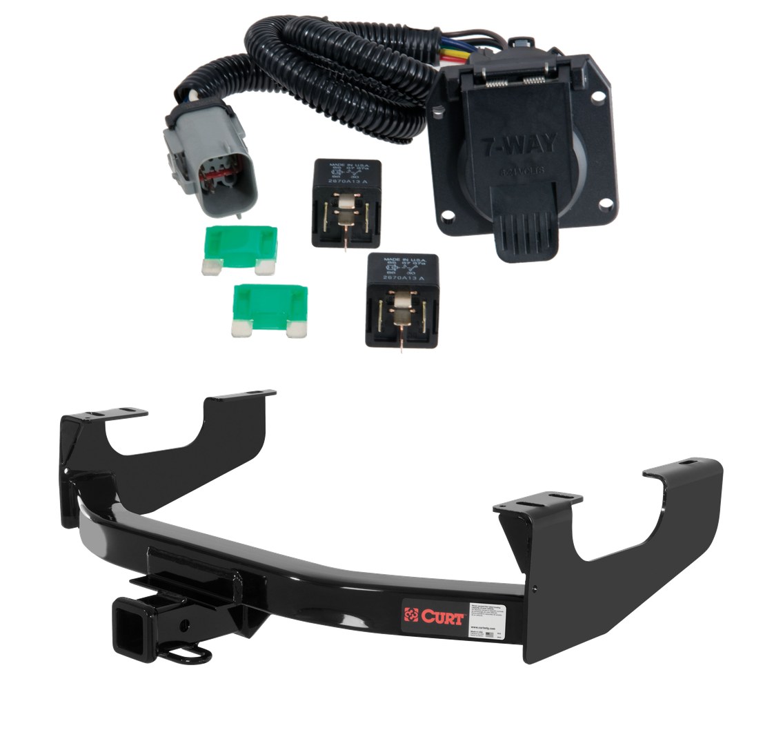 1999 - 2001 Ford F-350 Super Duty Excluding cab & chassis Curt 2", Class 3 Trailer Tow Hitch + 7-way Wiring Kit 13355 thumbnail 0