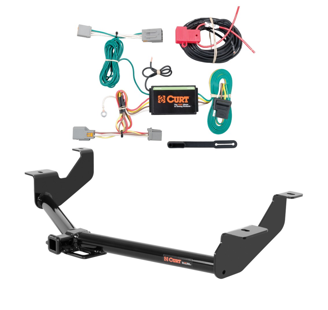 2014 - 2023 Ford Transit Connect Curt 1-1/4", Class 2 Trailer Tow Hitch + 4-flat Wiring Kit 12123 thumbnail 0
