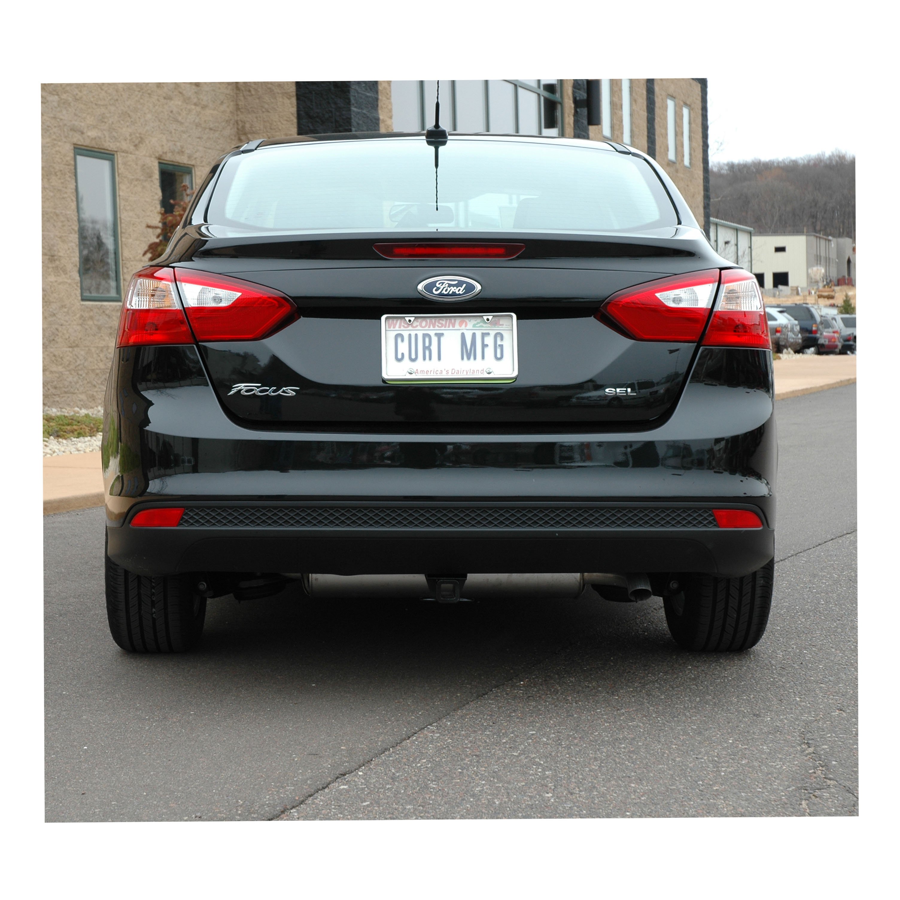 2012 - 2018 Ford Focus Sedan Curt 1-1/4", Class 1 Trailer Tow Hitch + 4-flat Wiring Kit 11158 thumbnail 8