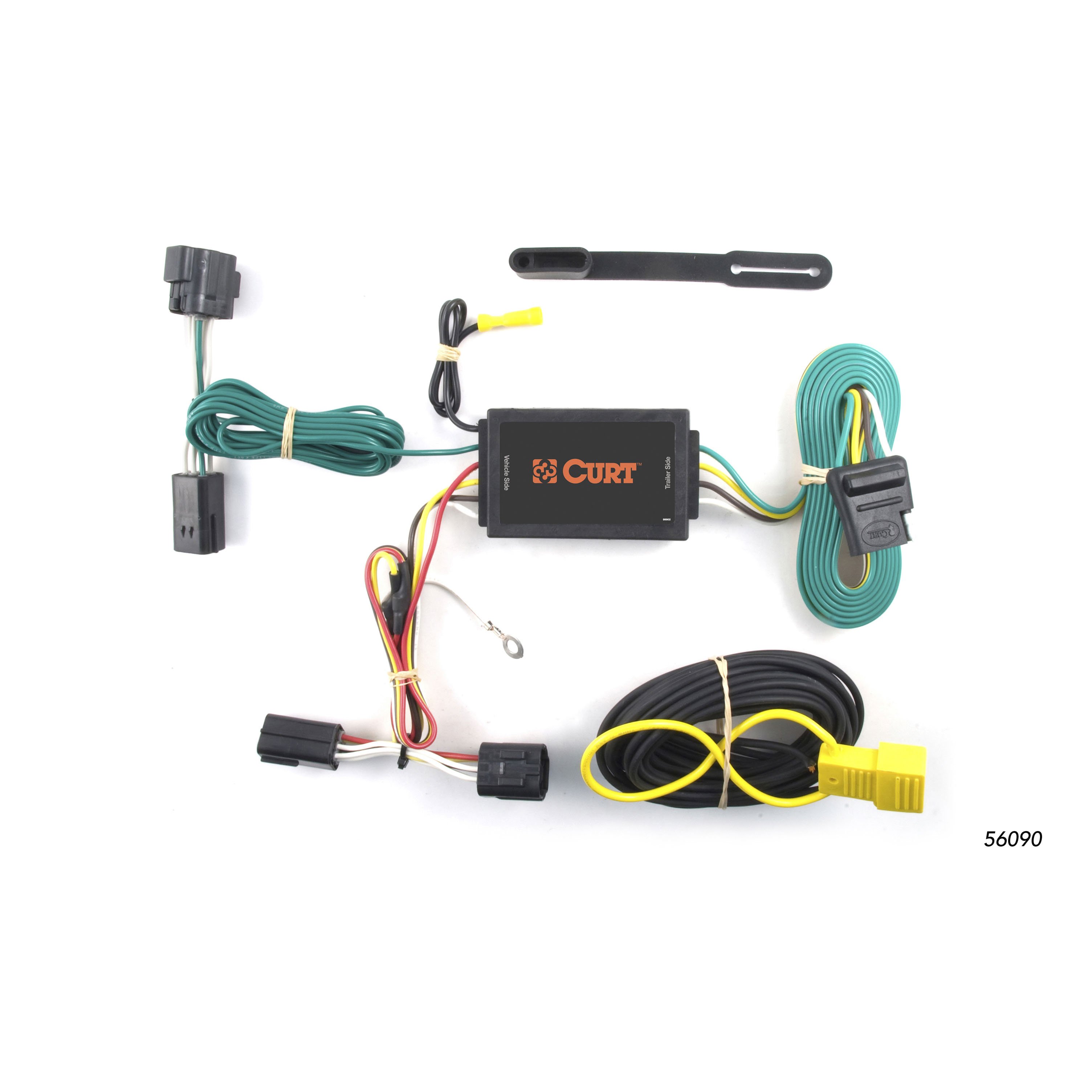2010 - 2013 Ford Transit Connect Excluding electric models Curt 2", Class 3 Trailer Tow Hitch + 4-flat Wiring Kit 13076 thumbnail 1