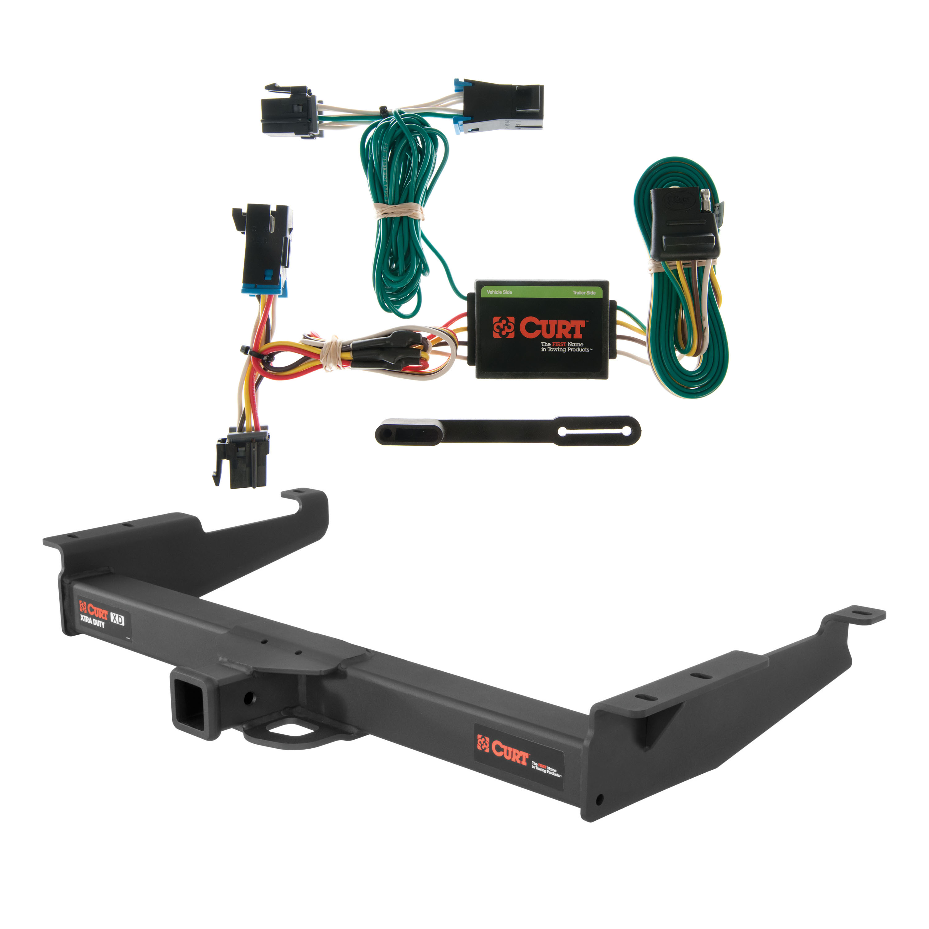 00 - 02 GMC Savana 2500 Curt 2", Class 5 Trailer Tow Hitch + 4-flat Wiring Kit 15320 thumbnail 0