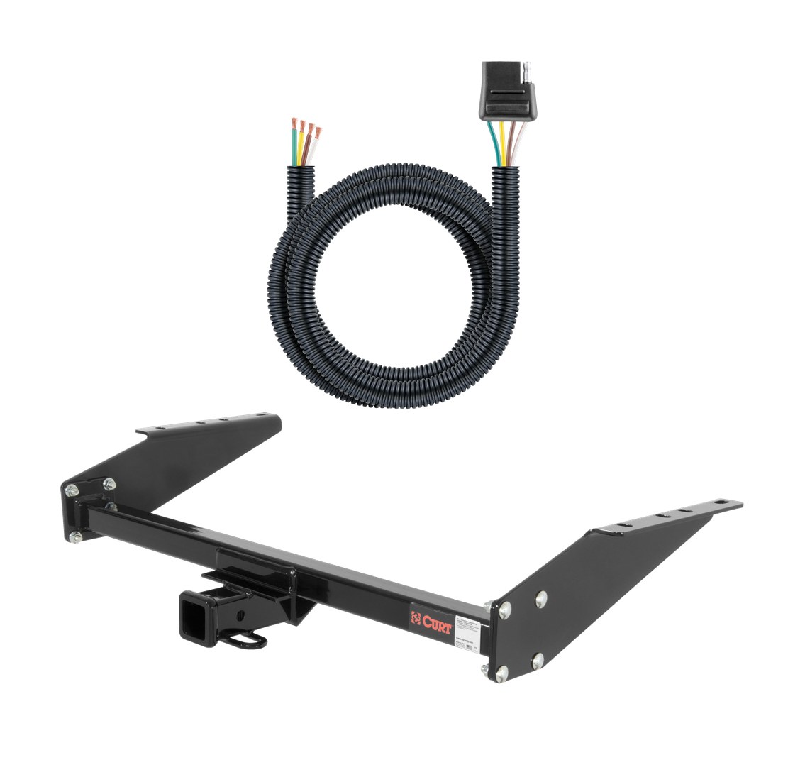 1995 - 2005 GMC Safari 16" spare requires relocation Curt 2", Class 3 Trailer Tow Hitch + 4-flat Wiring Kit 13035 thumbnail 0