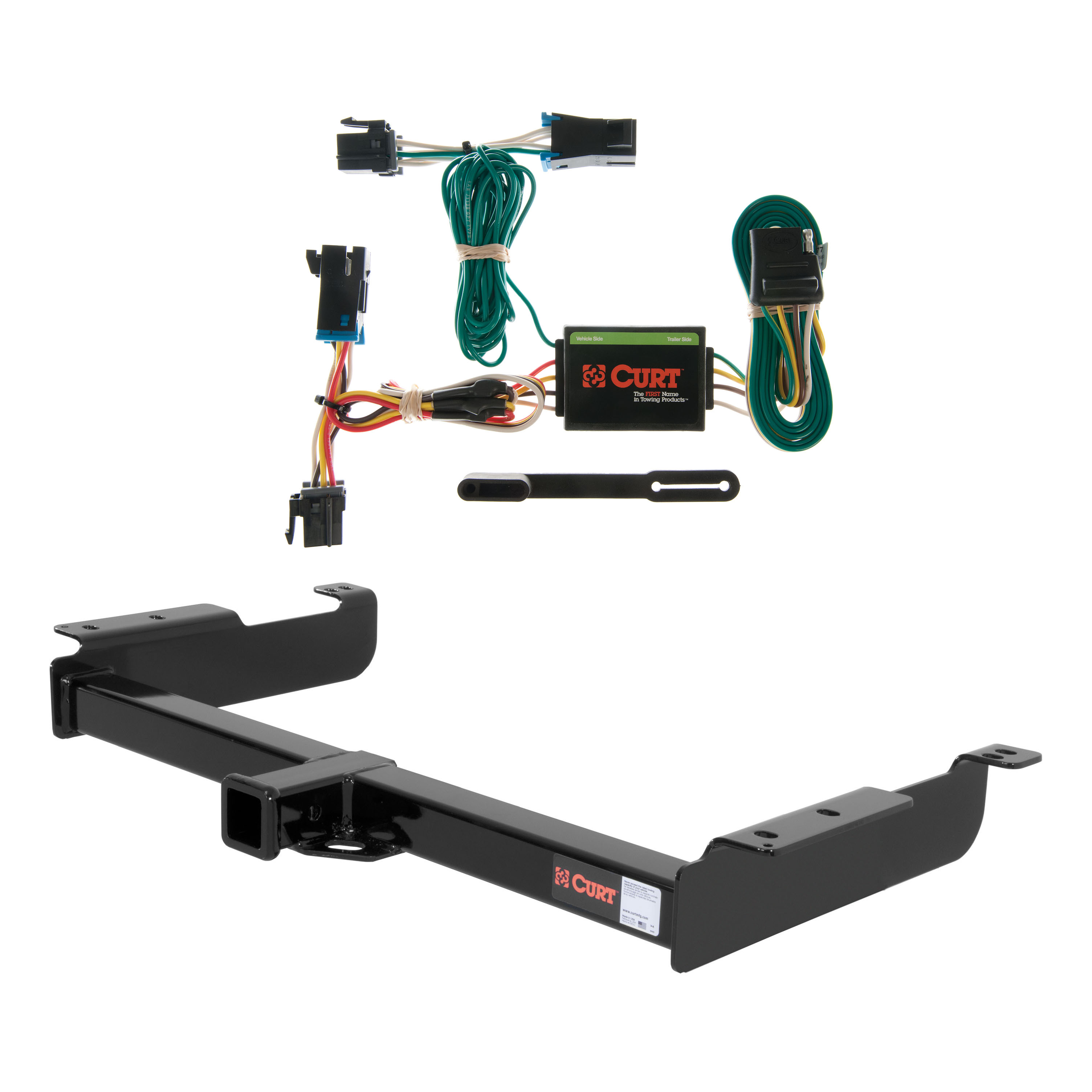 00 - 02 GMC Savana 2500 Curt 2", Class 3 Trailer Tow Hitch + 4-flat Wiring Kit 13040 thumbnail 0