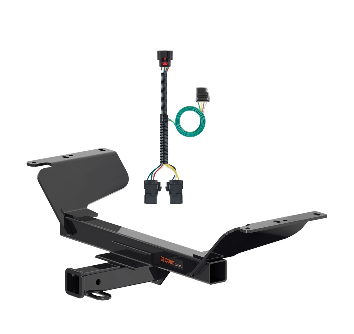 2018 - 2024 GMC Terrain Excluding diesel Curt 2", Class 3 Trailer Tow Hitch + 4-flat Wiring Kit 13439 thumbnail 0