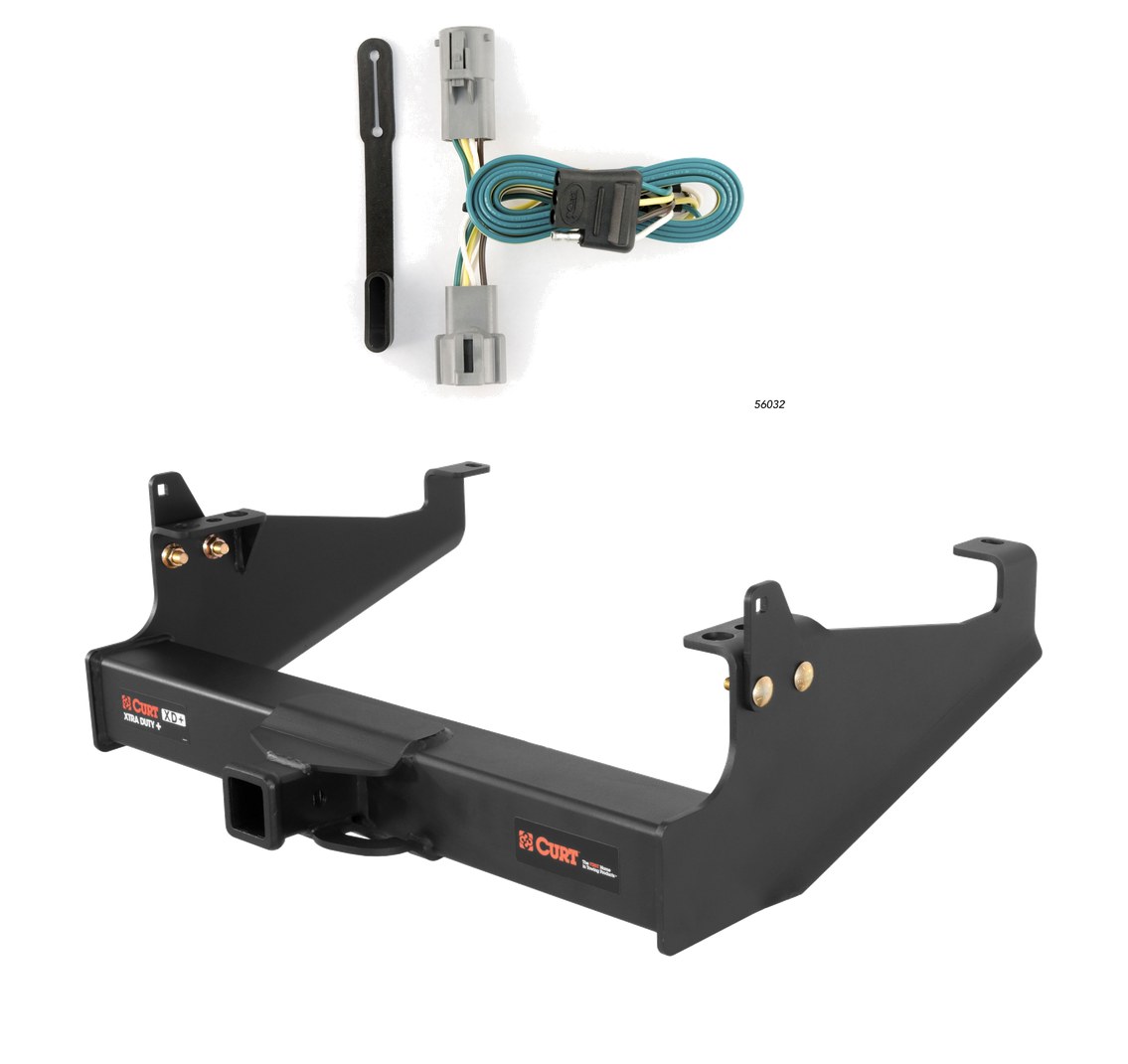 2005 - 2007 Ford F-350 Super Duty Cab & chassis with 34" frame width (O.D.) Curt 2", Class 5 Trailer Tow Hitch + 4-flat Wiring Kit 15445 thumbnail 0
