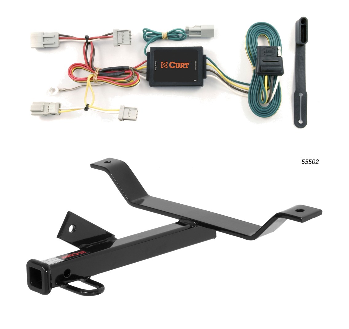 2003 - 2005 Honda Accord Trunk pan mount Curt 1-1/4", Class 1 Trailer Tow Hitch + 4-flat Wiring Kit 11290 thumbnail 0