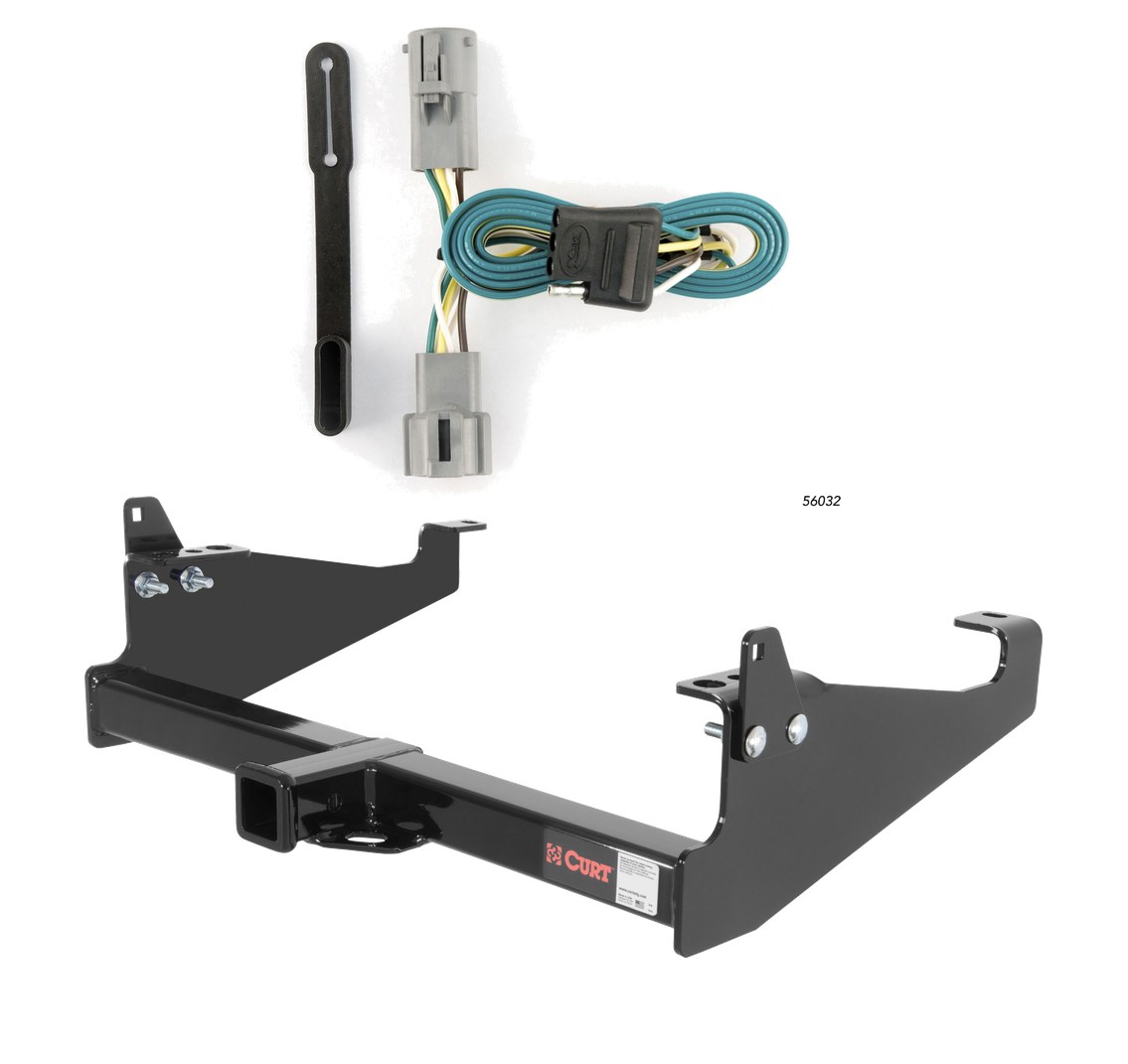 2005 - 2007 Ford F-350 Super Duty Cab & chassis with 34" frame width (O.D.) Curt 2", Class 4 Trailer Tow Hitch + 4-flat Wiring Kit 14048 thumbnail 0