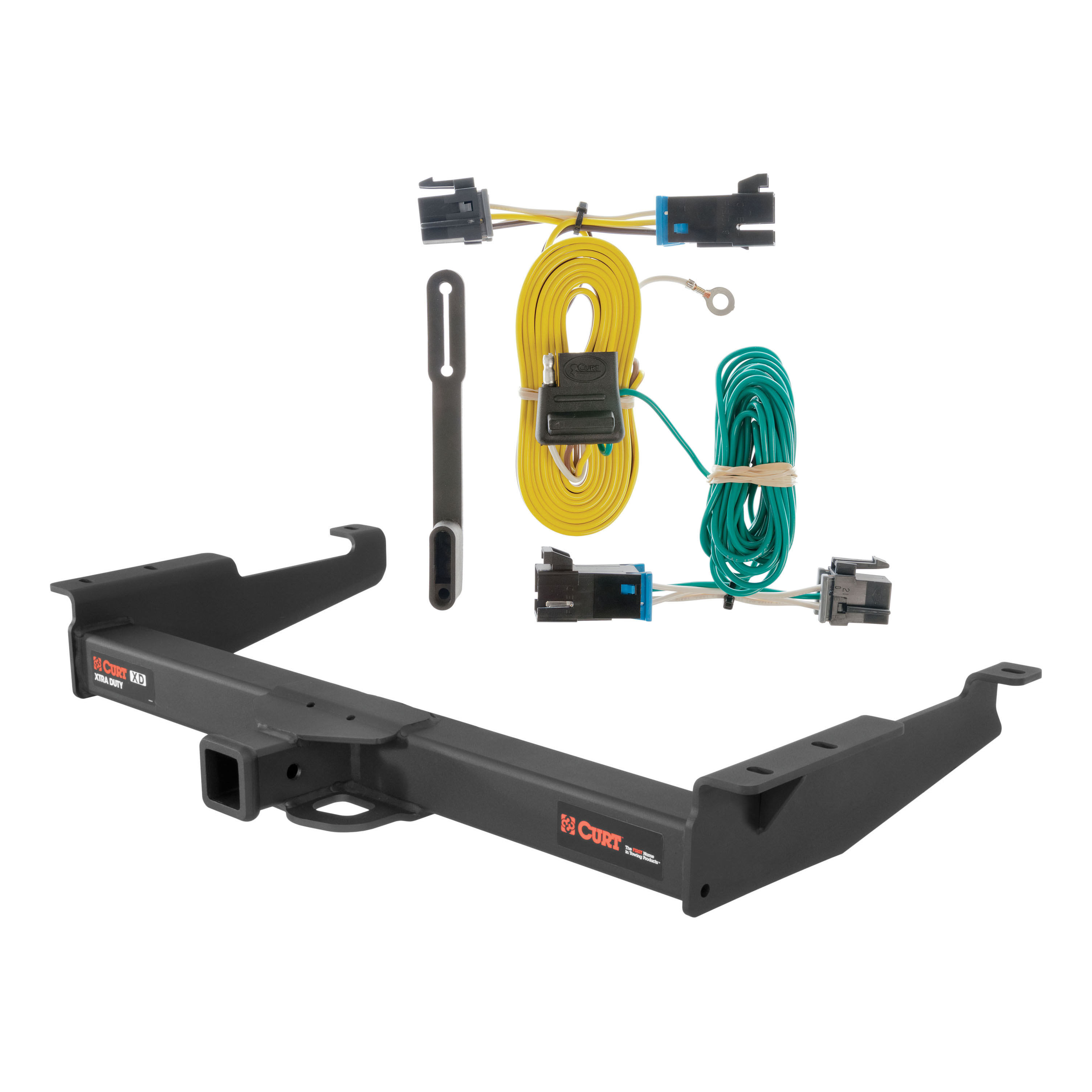 03 - 24 GMC Savana 3500 Excluding cutaway models Curt 2", Class 5 Trailer Tow Hitch + 4-flat Wiring Kit 15320 thumbnail 0