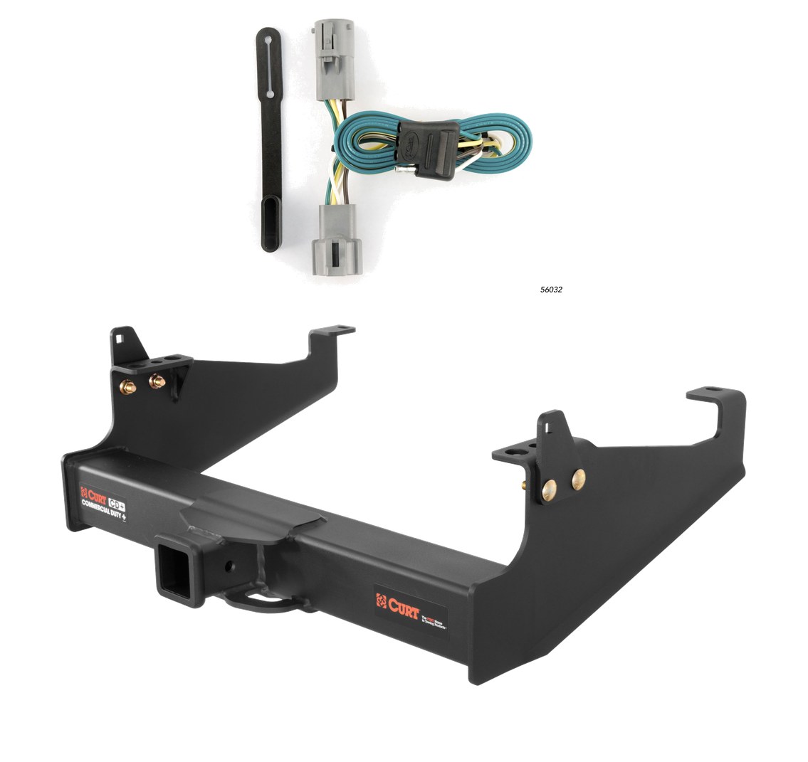 2005 - 2007 Ford F-350 Super Duty Cab & chassis with 34" frame width (O.D.) Curt 2-1/2", Class 5 Trailer Tow Hitch + 4-flat Wiring Kit 15845 thumbnail 0