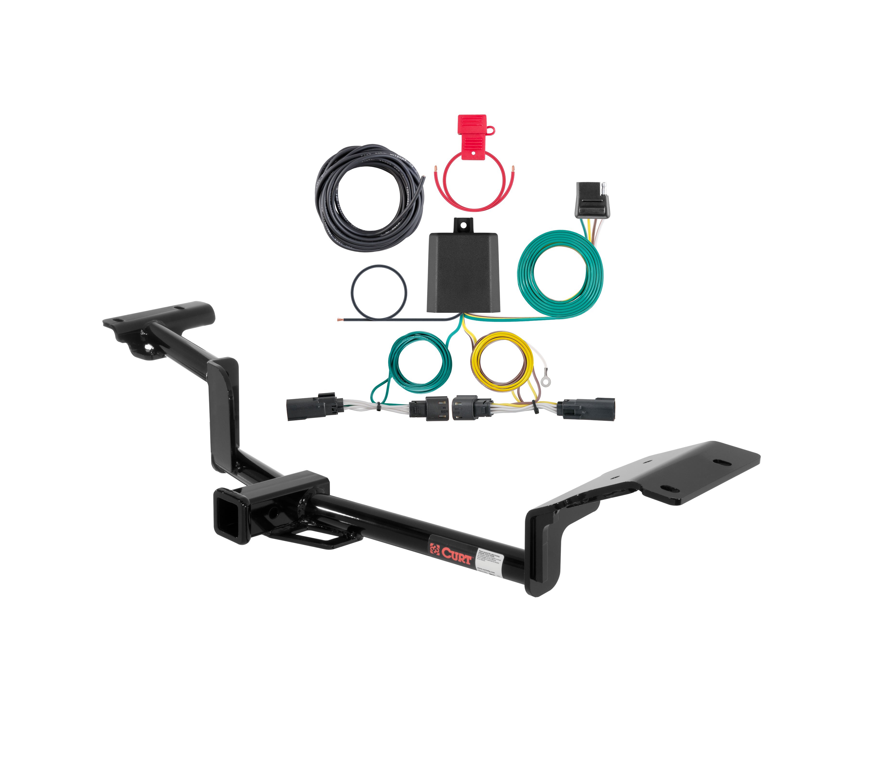 09 - 19 Ford Flex With dual exhaust Curt 2", Class 3 Trailer Tow Hitch + 4-flat Wiring Kit 13110 thumbnail 0