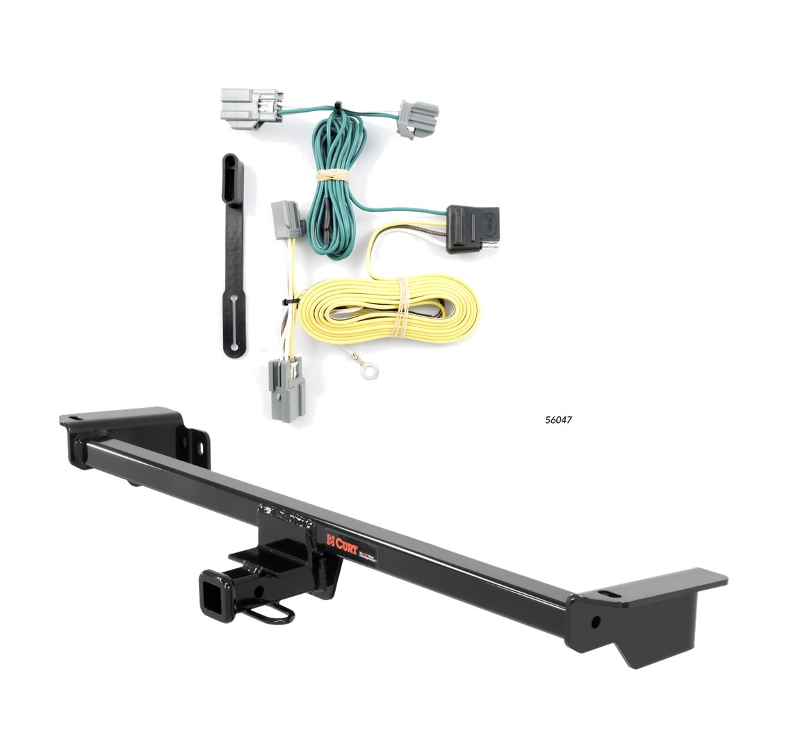 2014 - 2016 Ford Fiesta Sedan Curt 1-1/4", Class 1 Trailer Tow Hitch + 4-flat Wiring Kit 11369 thumbnail 0