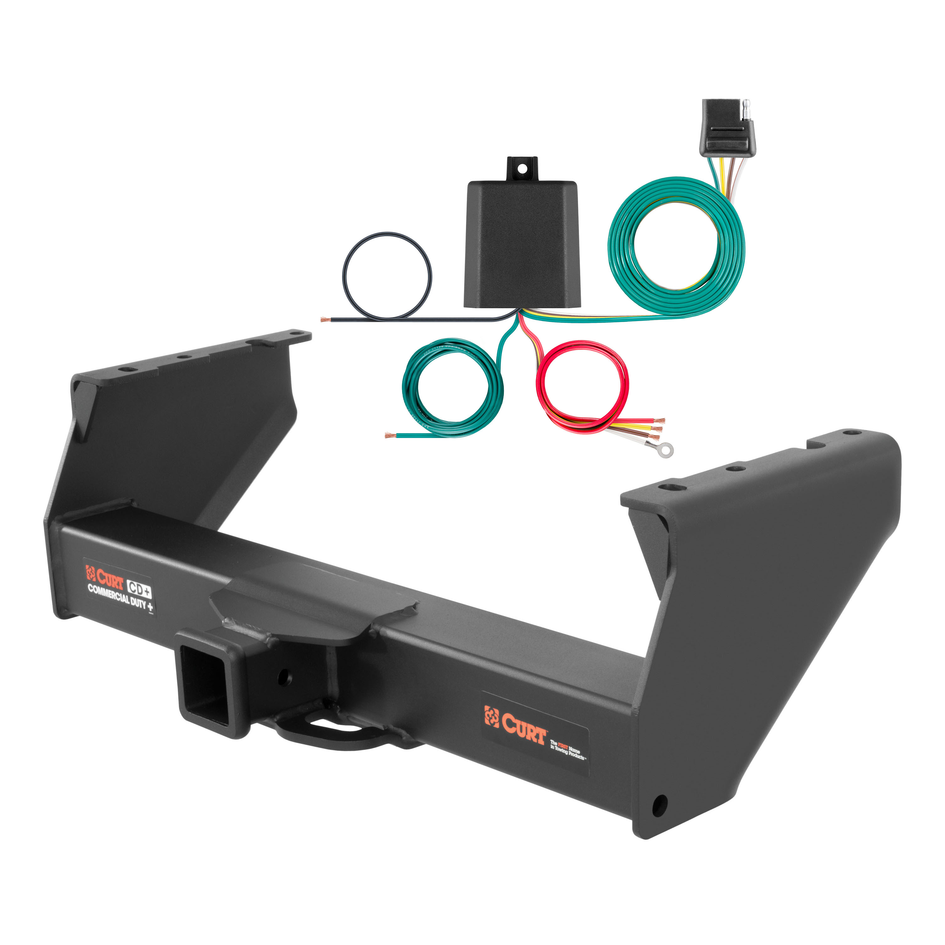 01 - 06 GMC Sierra 3500 Cab & chassis Curt 2-1/2", Class 5 Trailer Tow Hitch + 4-flat Wiring Kit 15800 thumbnail 0