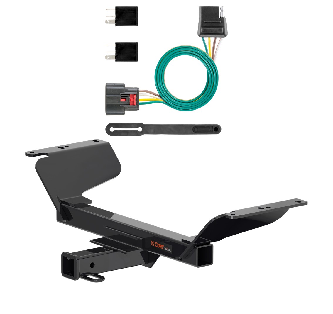 2018 GMC Terrain Excluding diesel Curt 2", Class 3 Trailer Tow Hitch + 4-flat Wiring Kit 13439 thumbnail 0