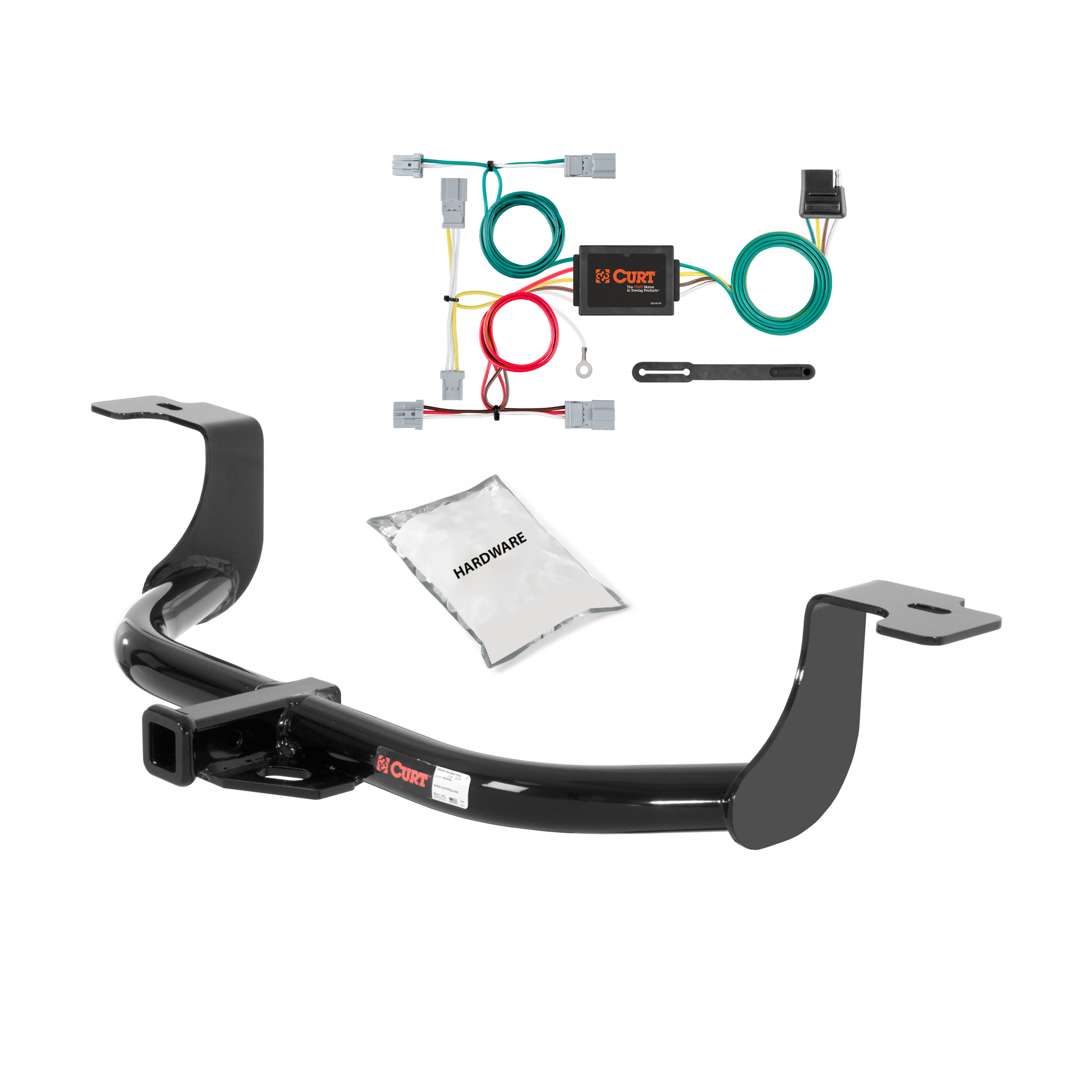 11 - 12 Honda Accord Coupe Curt 1-1/4", Class 1 Trailer Tow Hitch + 4-flat Wiring Kit 11085 thumbnail 0