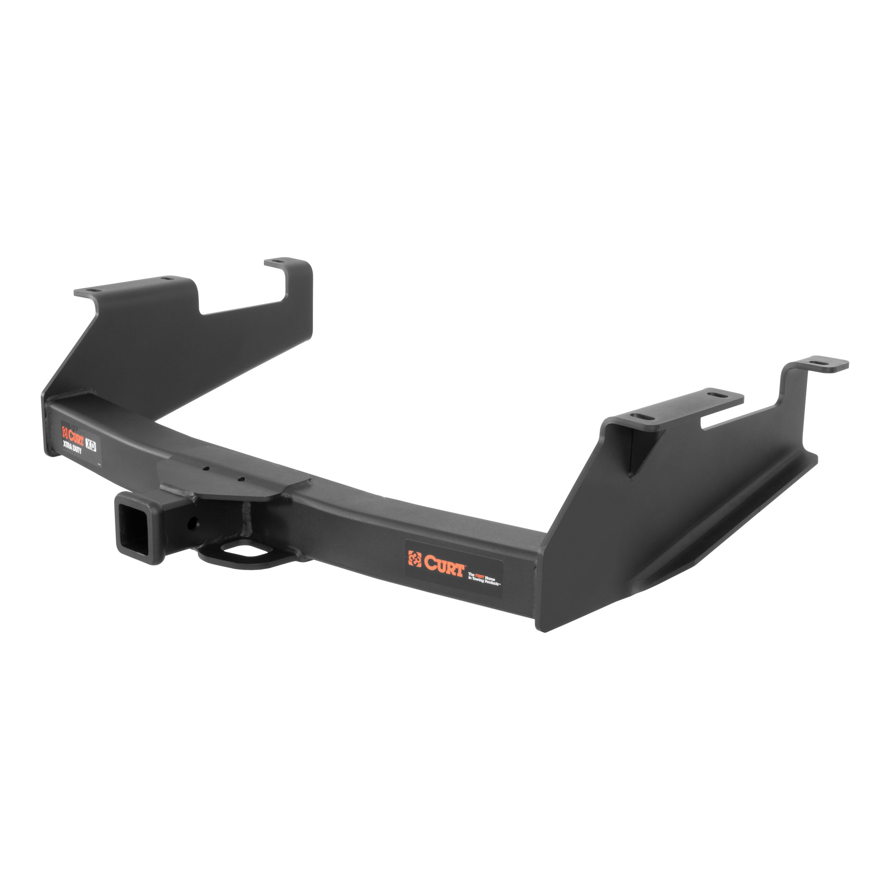 2001 - 2010 GMC Sierra 2500 HD 8' bed, with 10" step bumper Curt 2", Class 5 Trailer Tow Hitch + 4-flat Wiring Kit 15313 thumbnail 2
