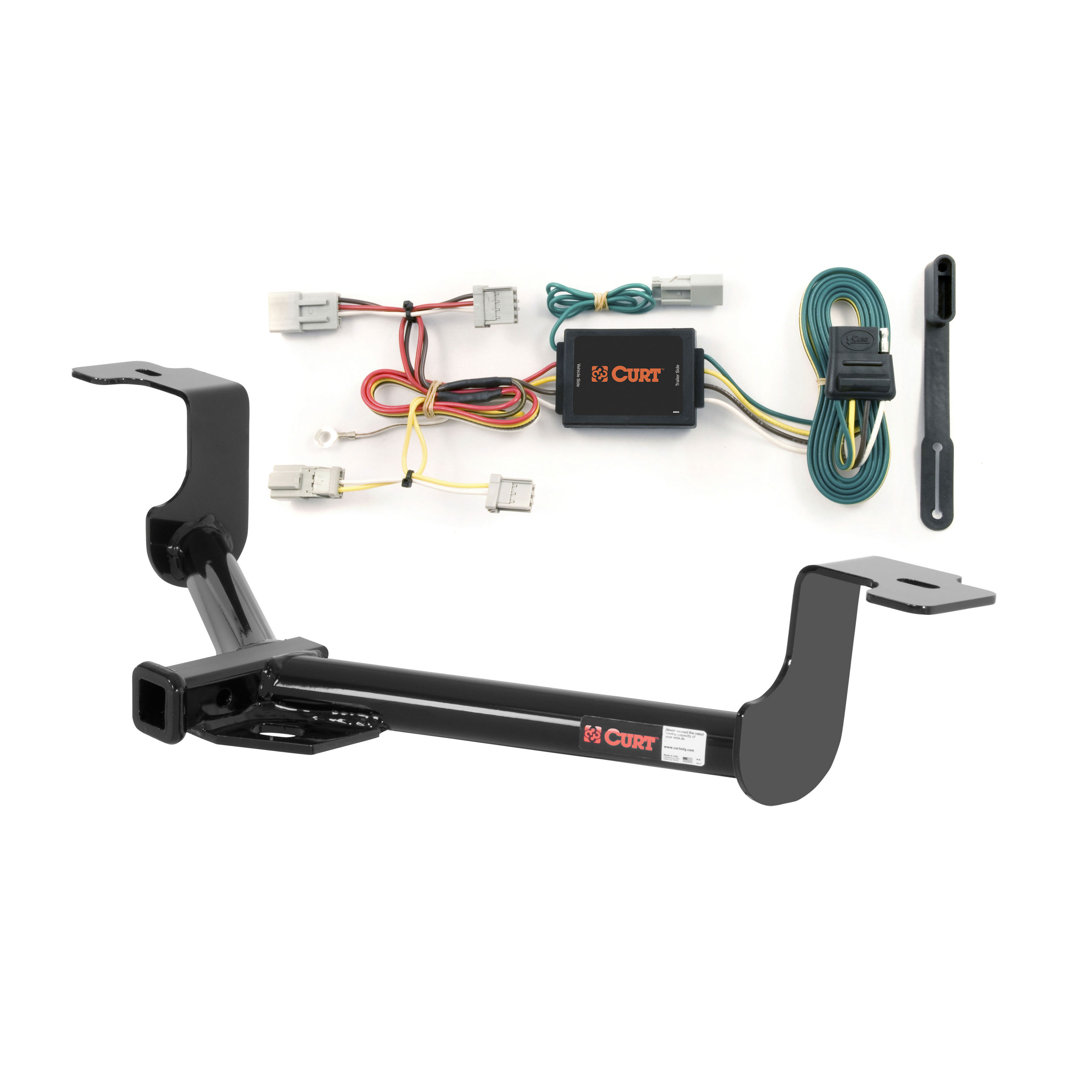 08 - 10 Honda Accord Sedan Curt 1-1/4", Class 1 Trailer Tow Hitch + 4-flat Wiring Kit 11496 thumbnail 0
