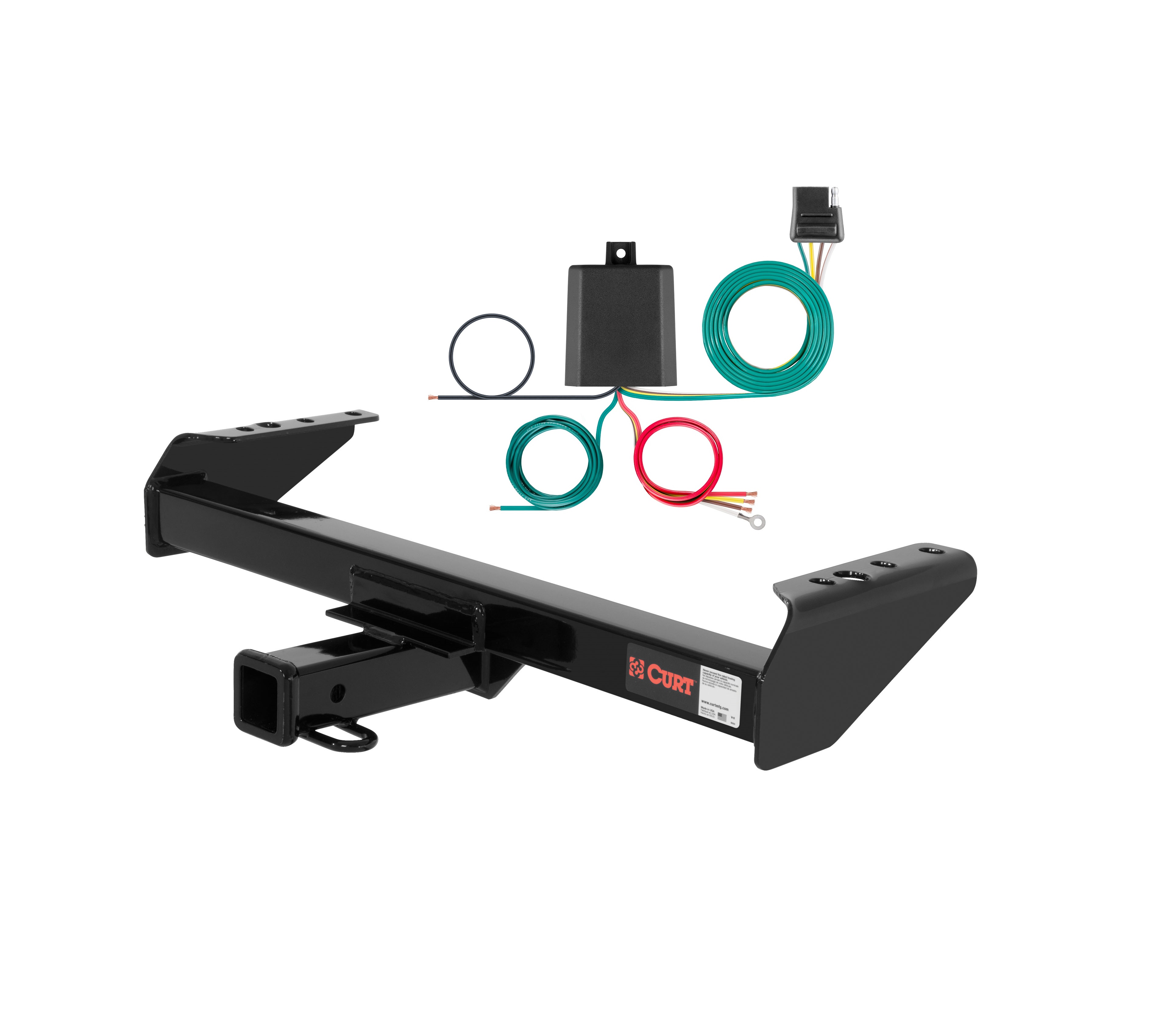 01 - 06 GMC Sierra 3500 Cab & chassis Curt 2", Class 3 Trailer Tow Hitch + 4-flat Wiring Kit 13028 thumbnail 0