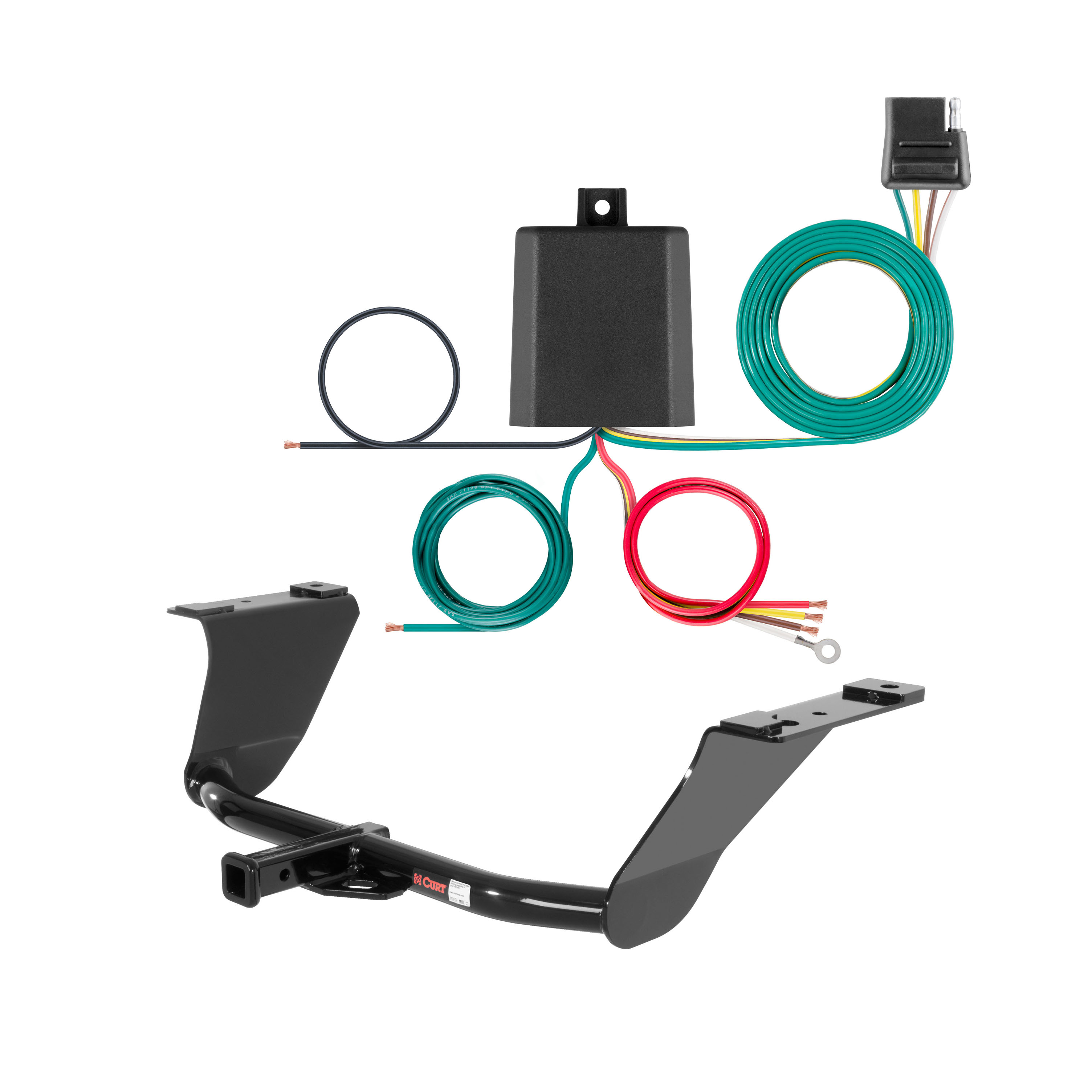 09 - 12 Audi A4 Quattro Wagon Curt 1-1/4", Class 1 Trailer Tow Hitch + 4-flat Wiring Kit 11195 thumbnail 0