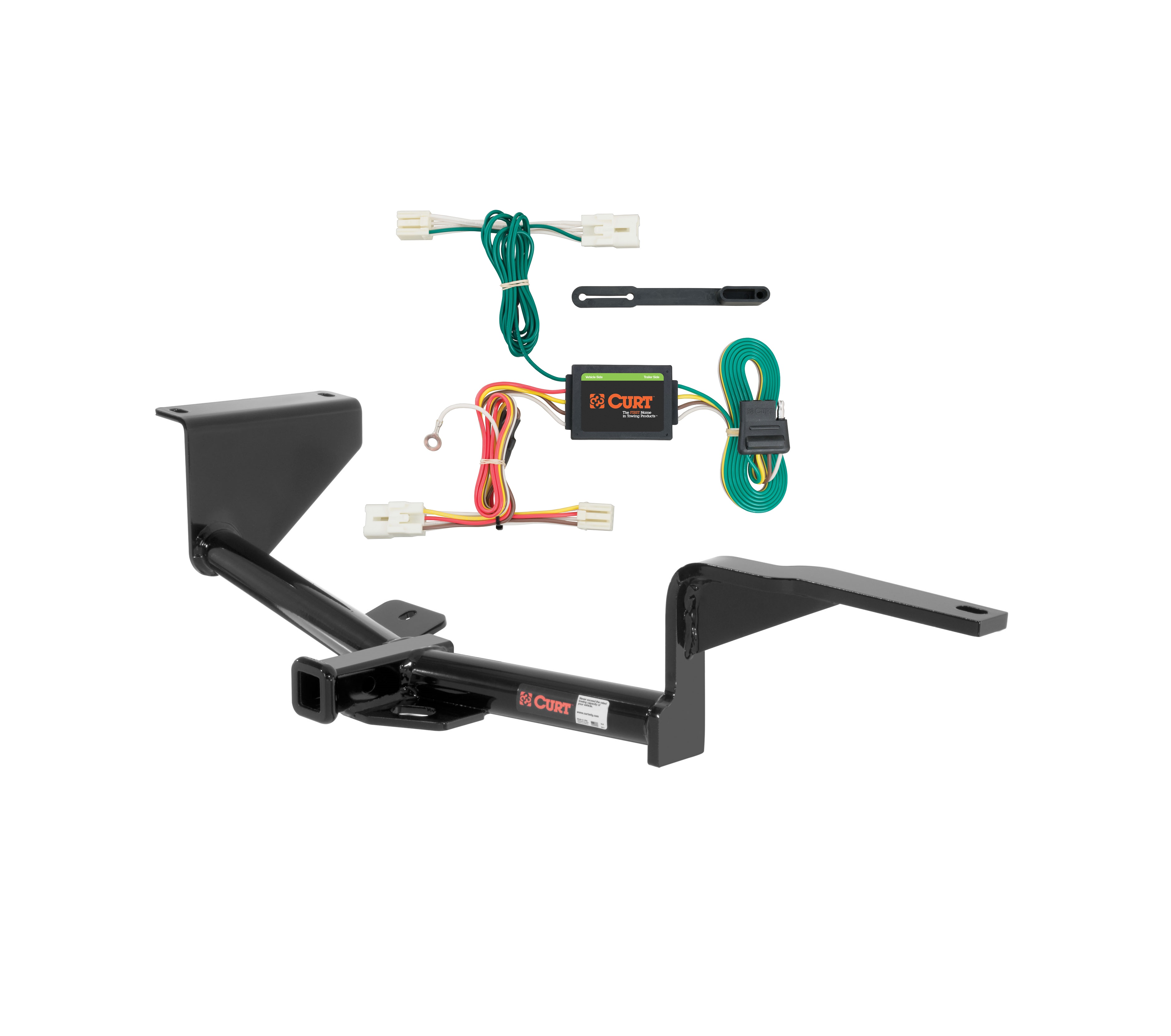 13 - 17 Hyundai Accent Hatchback Curt 1-1/4", Class 1 Trailer Tow Hitch + 4-flat Wiring Kit 11250 thumbnail 0