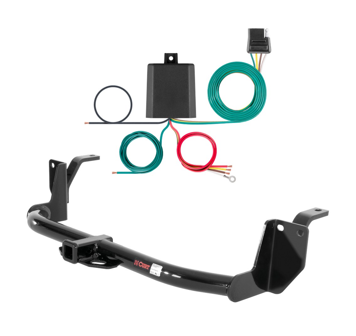 2012 Honda Crosstour Curt 1-1/4", Class 1 Trailer Tow Hitch + 4-flat Wiring Kit 11002 thumbnail 0