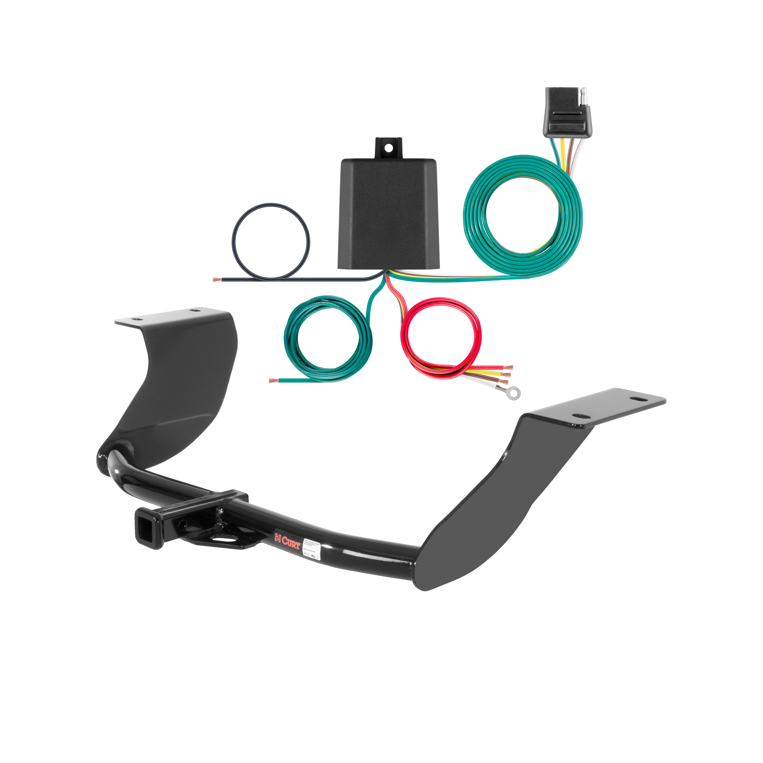 08 - 16 Audi A5 Quattro Convertible, dual muffler Curt 1-1/4", Class 1 Trailer Tow Hitch + 4-flat Wiring Kit 11188 thumbnail 0