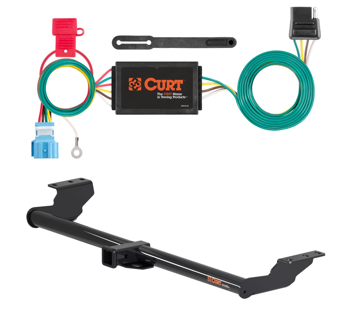 2018 - 2026 Honda Odyssey Curt 2", Class 3 Trailer Tow Hitch + 4-flat Wiring Kit 13370 thumbnail 0