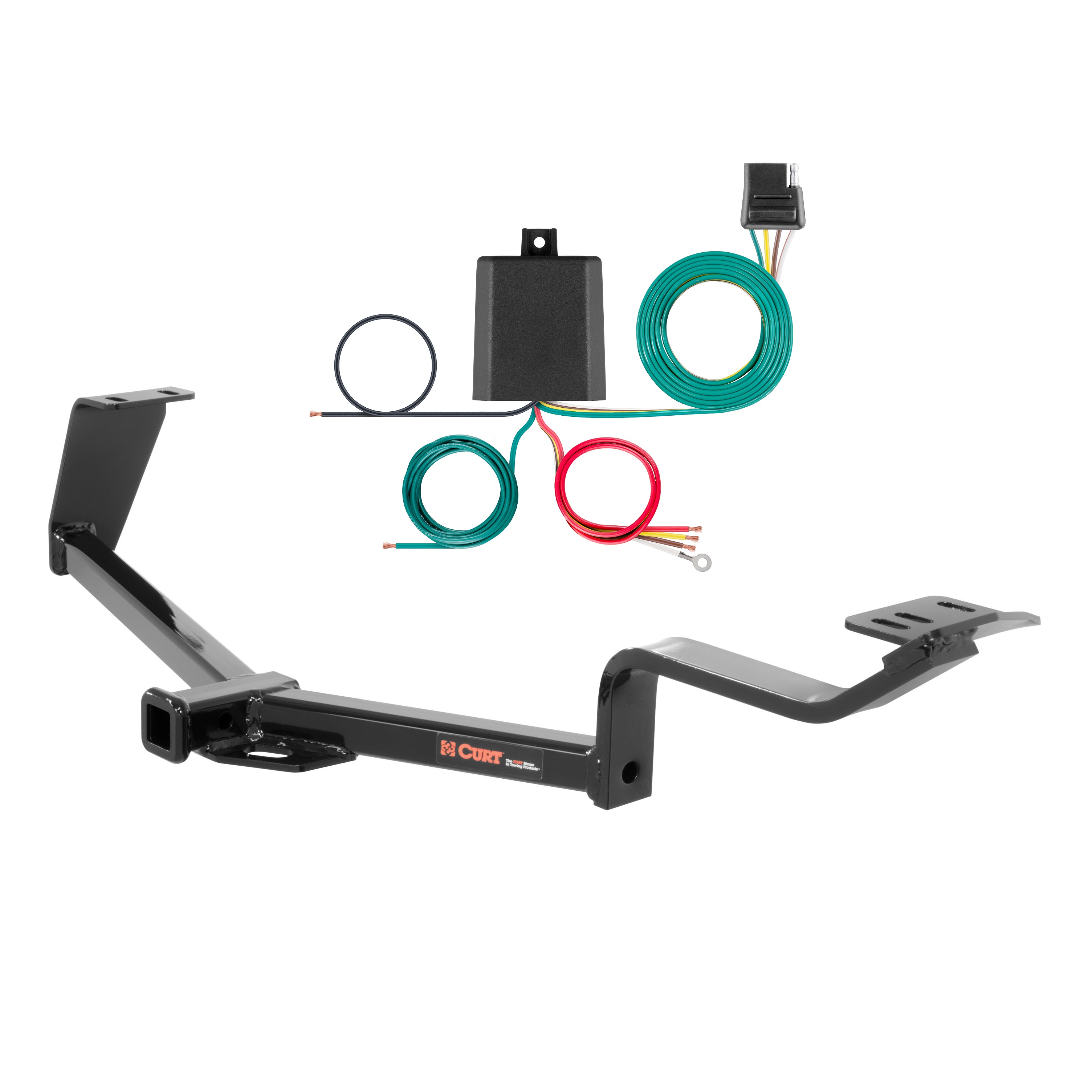 06 - 15 Honda Civic Sedan Curt 1-1/4", Class 1 Trailer Tow Hitch + 4-flat Wiring Kit 11391 thumbnail 0
