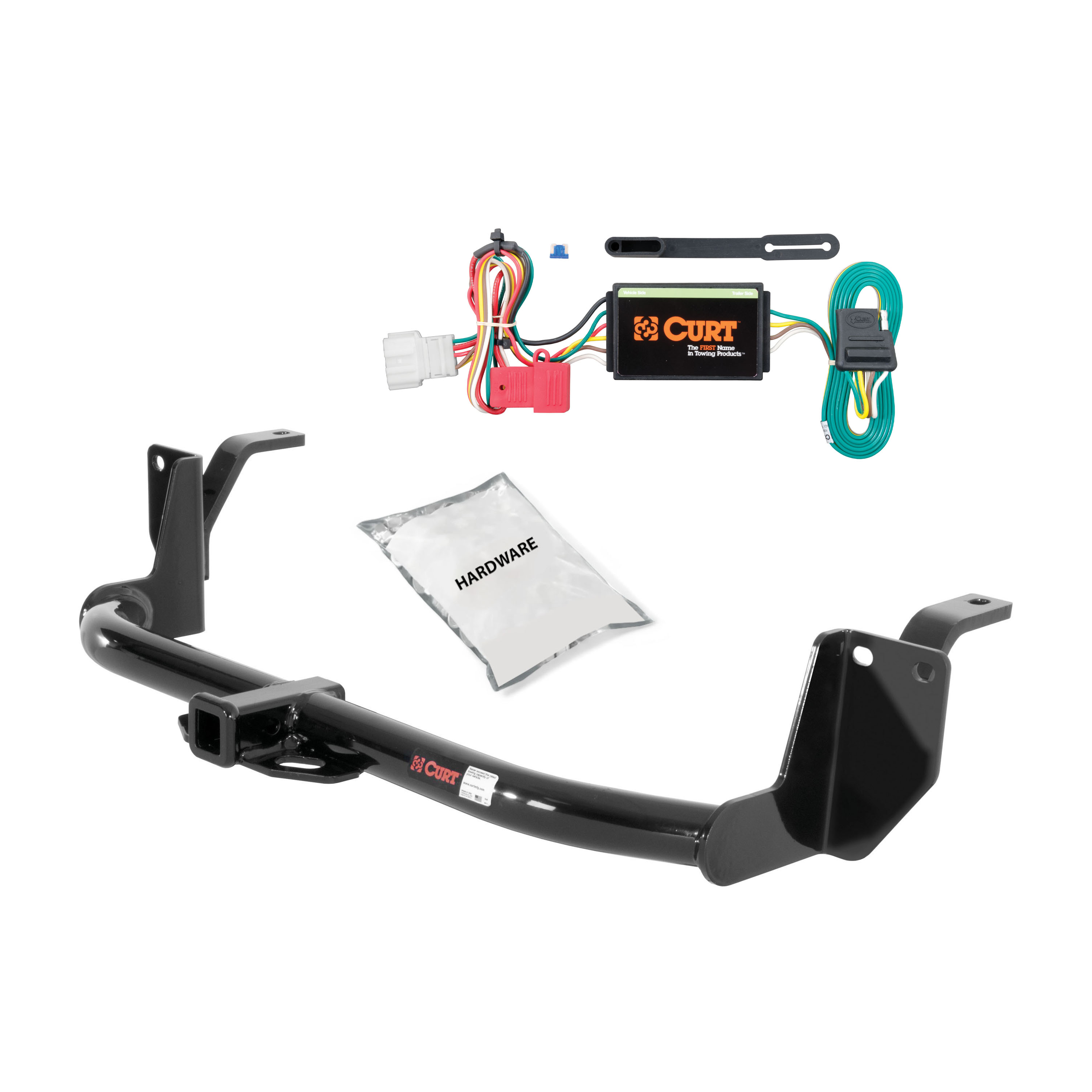 13 - 15 Honda Crosstour Curt 1-1/4", Class 1 Trailer Tow Hitch + 4-flat Wiring Kit 11002 thumbnail 0