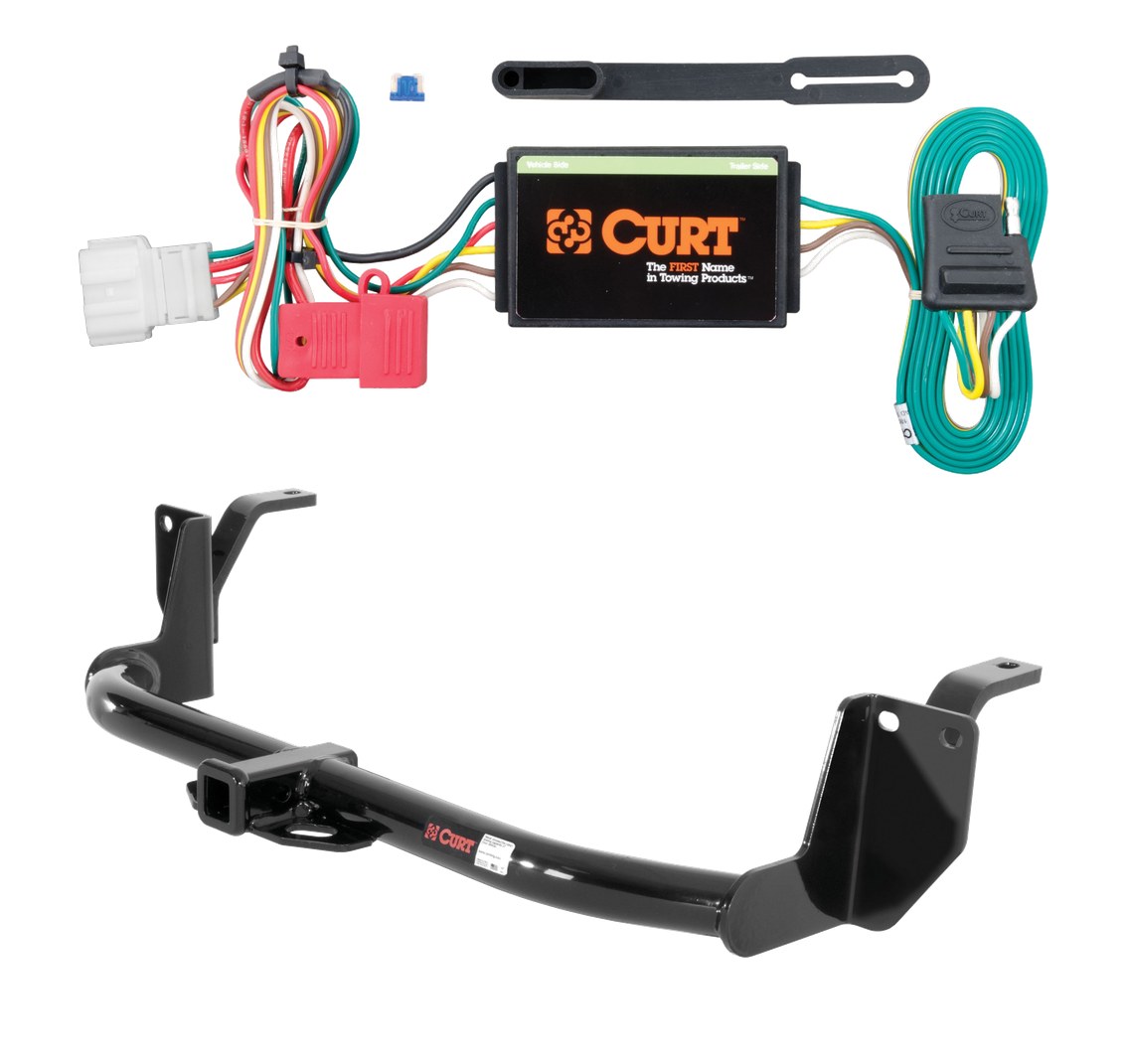 2013 - 2015 Honda Crosstour Curt 1-1/4", Class 1 Trailer Tow Hitch + 4-flat Wiring Kit 11002 thumbnail 0