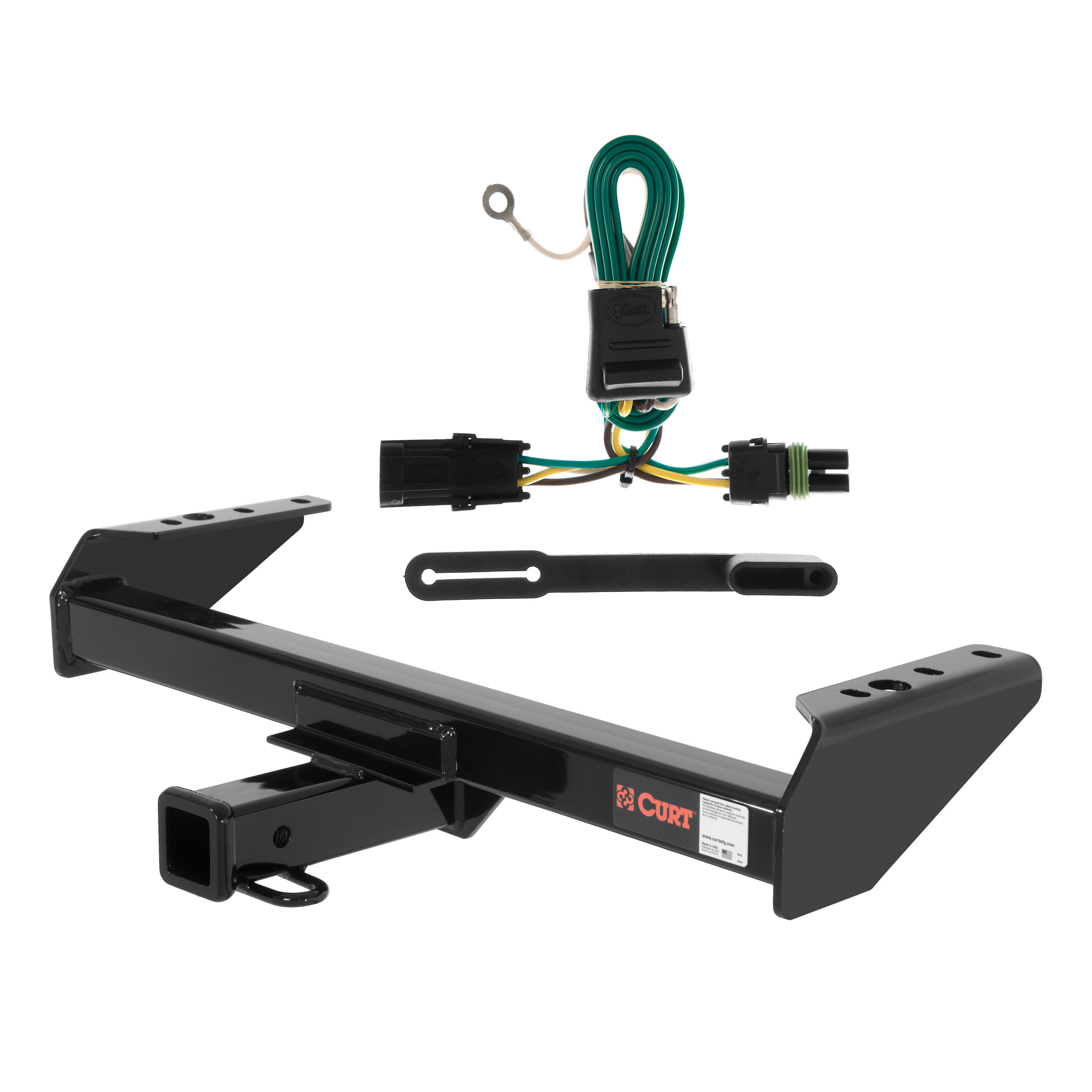 85 - 87 GMC K15 Excluding 10" step bumper Curt 2", Class 4 Trailer Tow Hitch + 4-flat Wiring Kit 14082 thumbnail 0