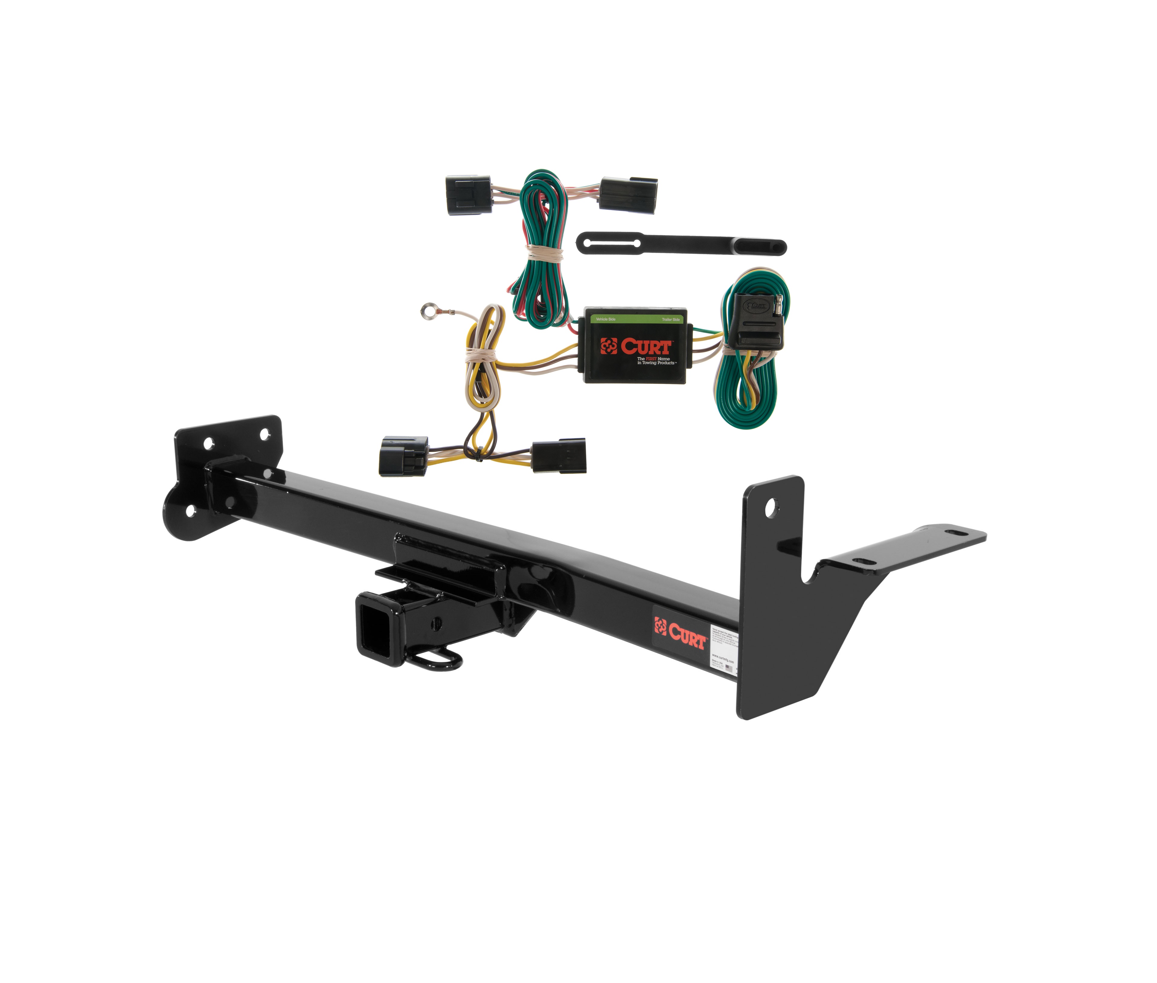 01 - 03 Isuzu Rodeo Sport With door mounted spare Curt 2", Class 3 Trailer Tow Hitch + 4-flat Wiring Kit 13235 thumbnail 0