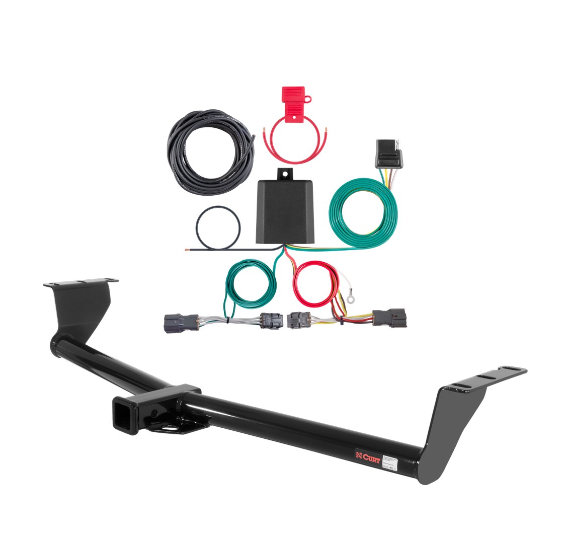2007 - 2010 Hyundai Entourage Curt 2", Class 3 Trailer Tow Hitch + 4-flat Wiring Kit 13345-1 thumbnail 0
