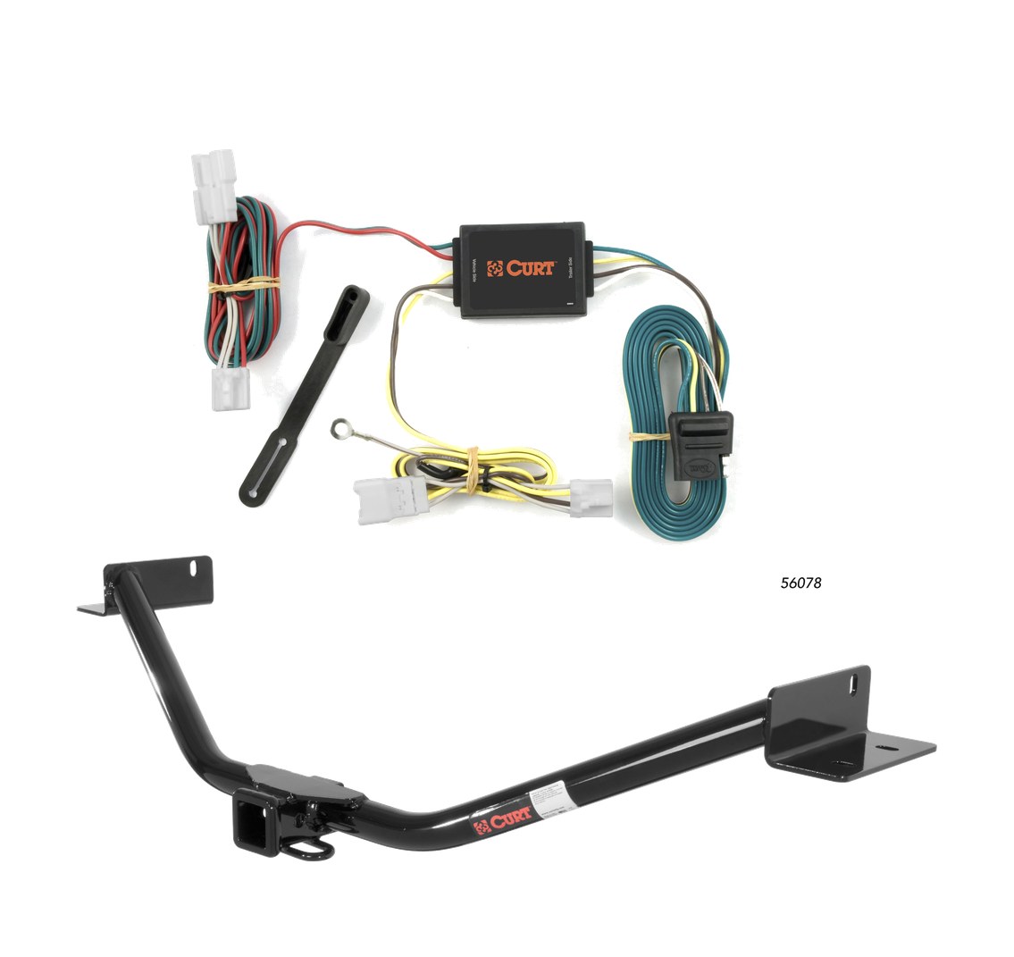 2010 - 2012 Hyundai Santa Fe Curt 2", Class 3 Trailer Tow Hitch + 4-flat Wiring Kit 13073 thumbnail 0
