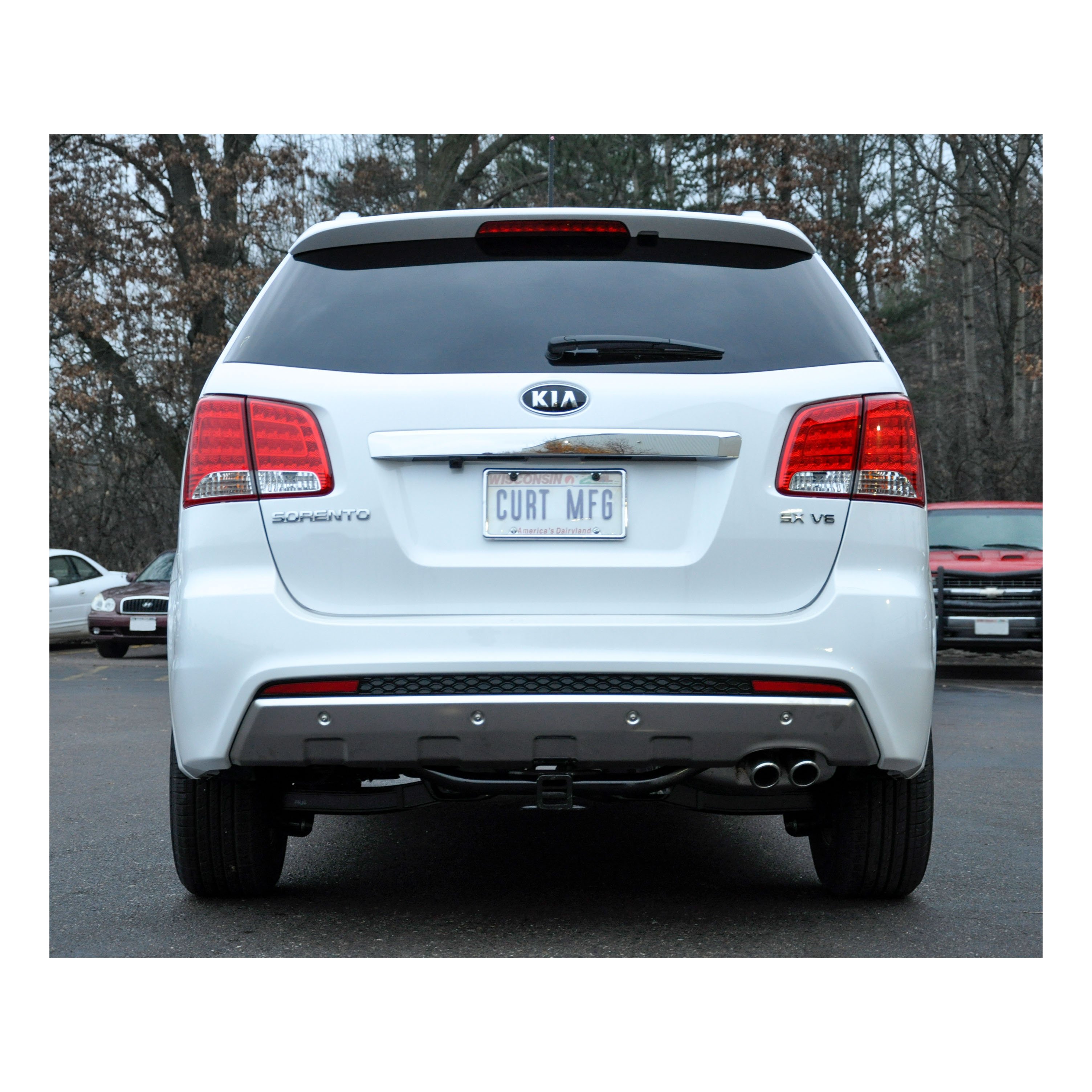 2010 - 2012 Hyundai Santa Fe Curt 2", Class 3 Trailer Tow Hitch + 4-flat Wiring Kit 13073 thumbnail 8
