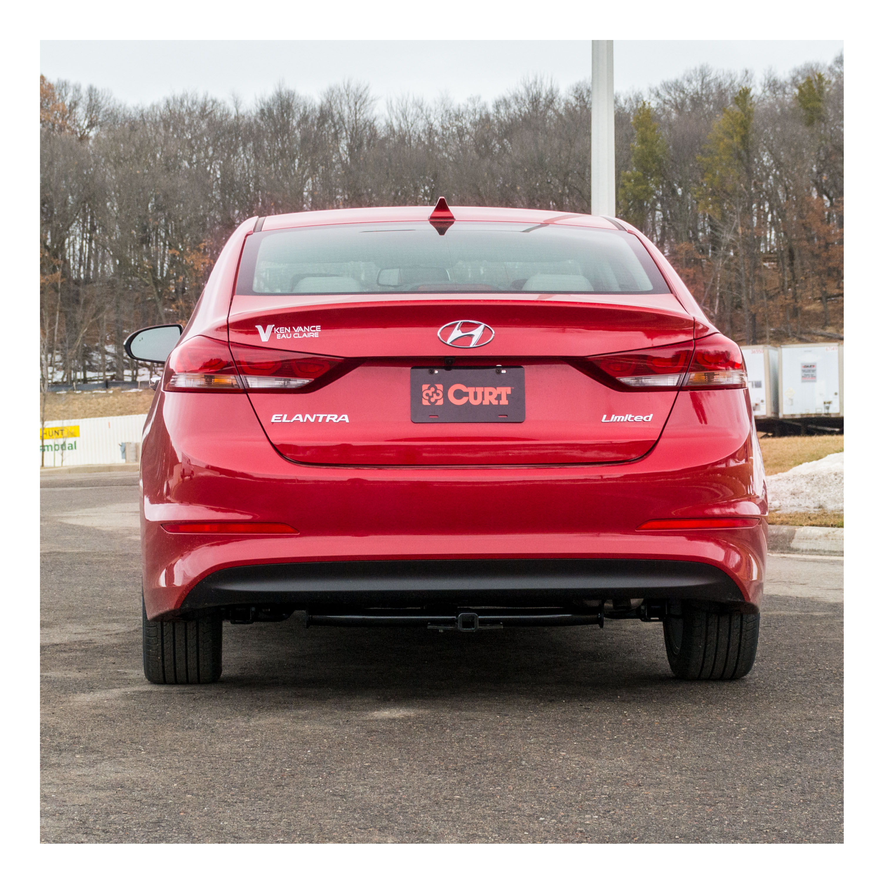 2017 - 2018 Hyundai Elantra Sedan, with factory recovery loop Curt 1-1/4", Class 1 Trailer Tow Hitch + 4-flat Wiring Kit 11424 thumbnail 8