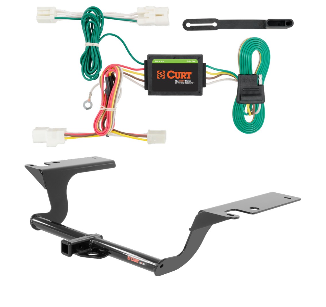 2015 - 2019 Hyundai Sonata Excluding Hybrid Curt 1-1/4", Class 1 Trailer Tow Hitch + 4-flat Wiring Kit 11402 thumbnail 0