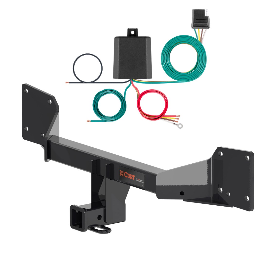 2018 - 2025 Audi Q5 Curt 2", Class 3 Trailer Tow Hitch + 4-flat Wiring Kit 13499 thumbnail 0