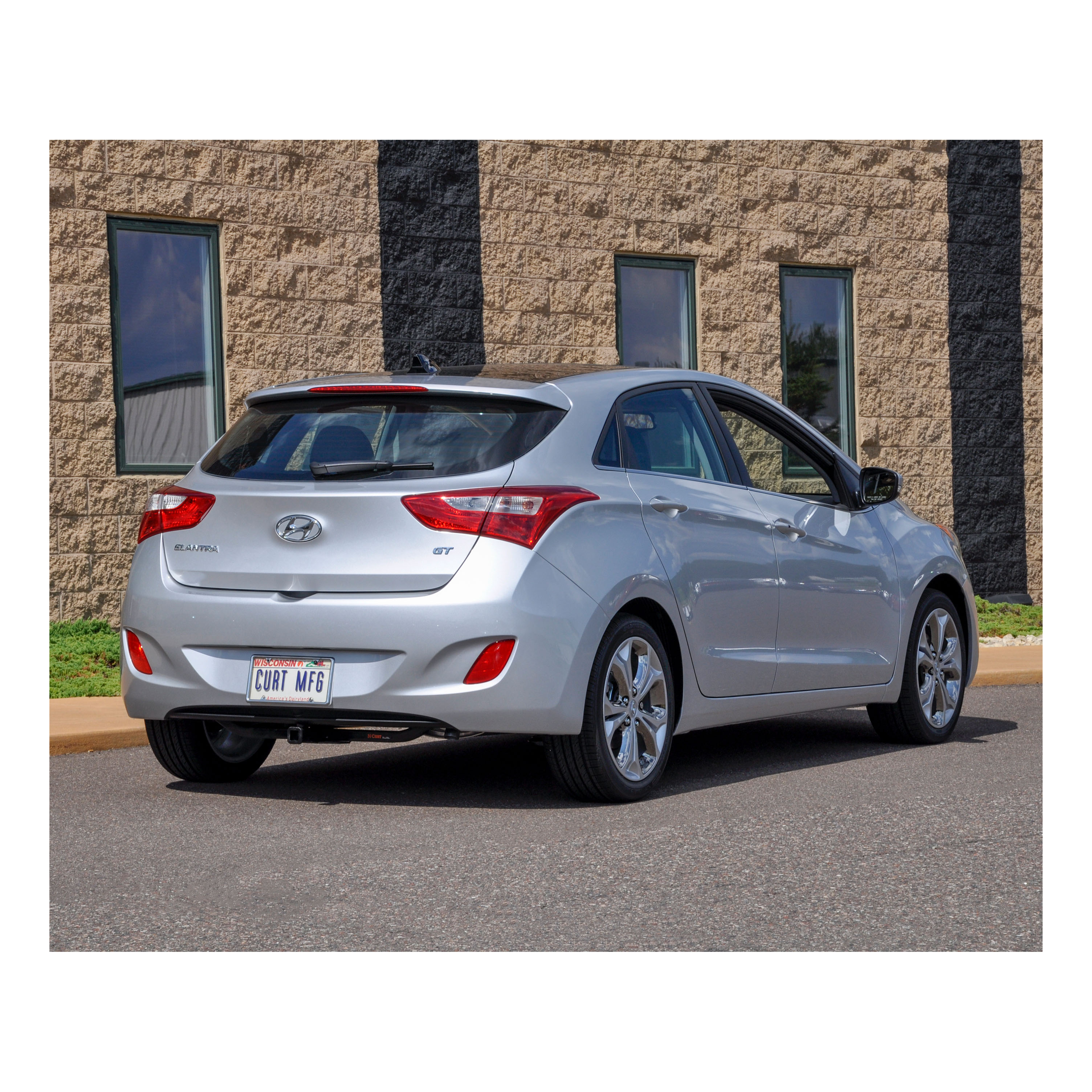 2014 - 2017 Hyundai Elantra GT Curt 1-1/4", Class 1 Trailer Tow Hitch + 4-flat Wiring Kit 11400 thumbnail 4