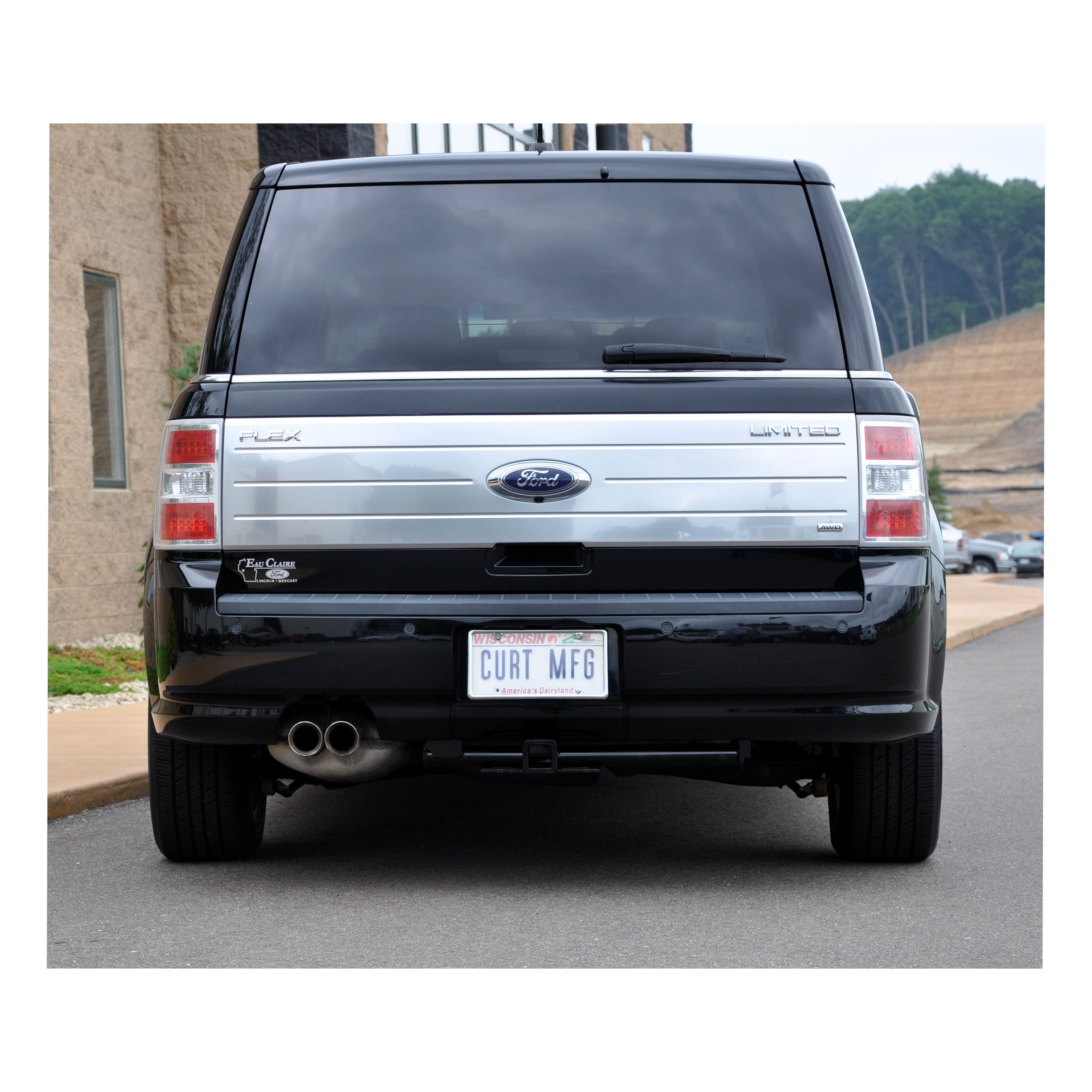 2009 - 2019 Ford Flex Without dual exhaust Curt 2", Class 3 Trailer Tow Hitch + 4-flat Wiring Kit 13551 thumbnail 8