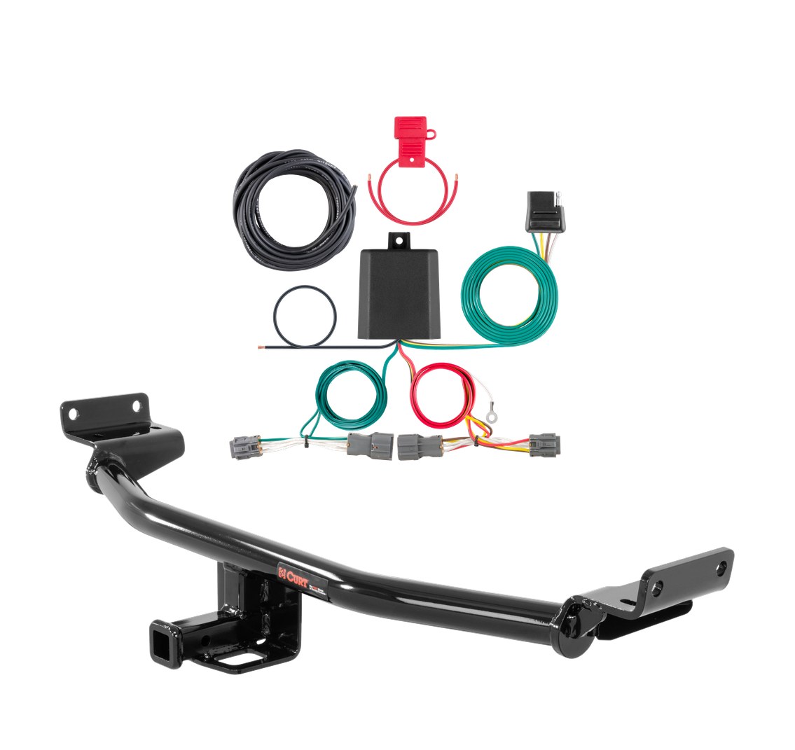 2016 - 2018 Hyundai Tucson Excluding Night Curt 1-1/4", Class 2 Trailer Tow Hitch + 4-flat Wiring Kit 12241 thumbnail 0