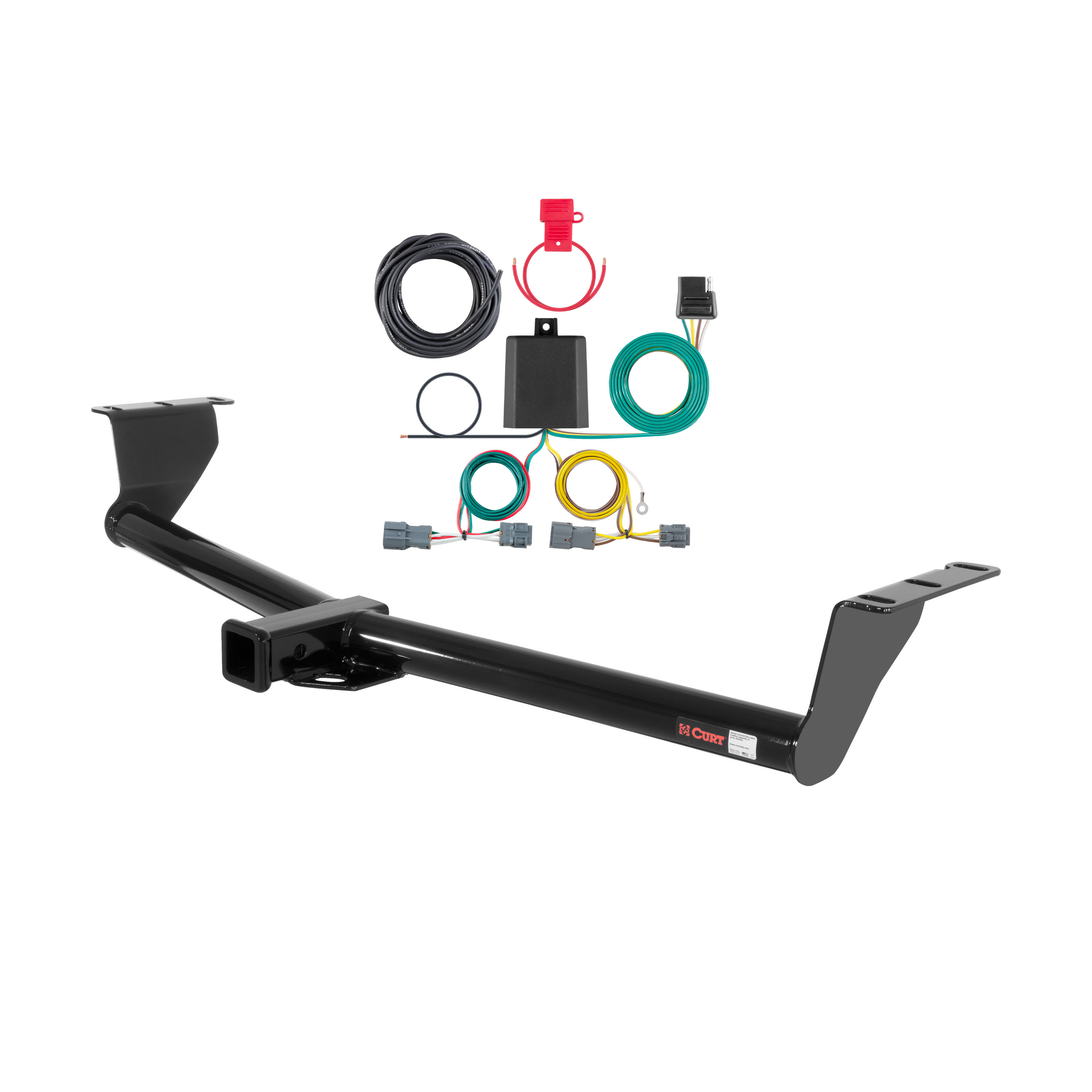 07 - 10 Hyundai Entourage Curt 2", Class 3 Trailer Tow Hitch + 4-flat Wiring Kit 13345 thumbnail 0