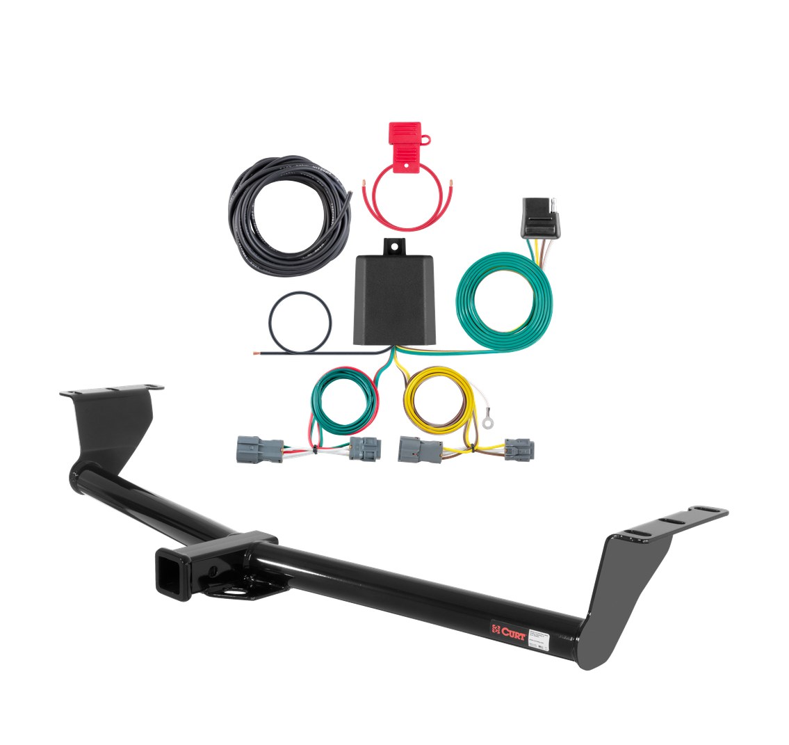 2007 - 2010 Hyundai Entourage Curt 2", Class 3 Trailer Tow Hitch + 4-flat Wiring Kit 13345 thumbnail 0