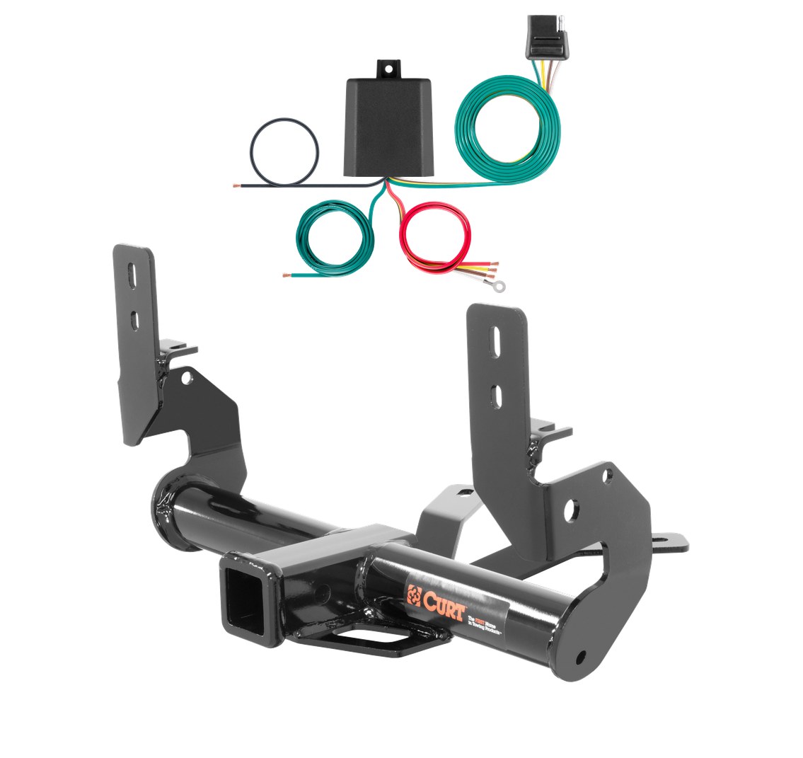 2009 - 2012 Audi Q5 Excluding hybrid Curt 2", Class 3 Trailer Tow Hitch + 4-flat Wiring Kit 13136 thumbnail 0