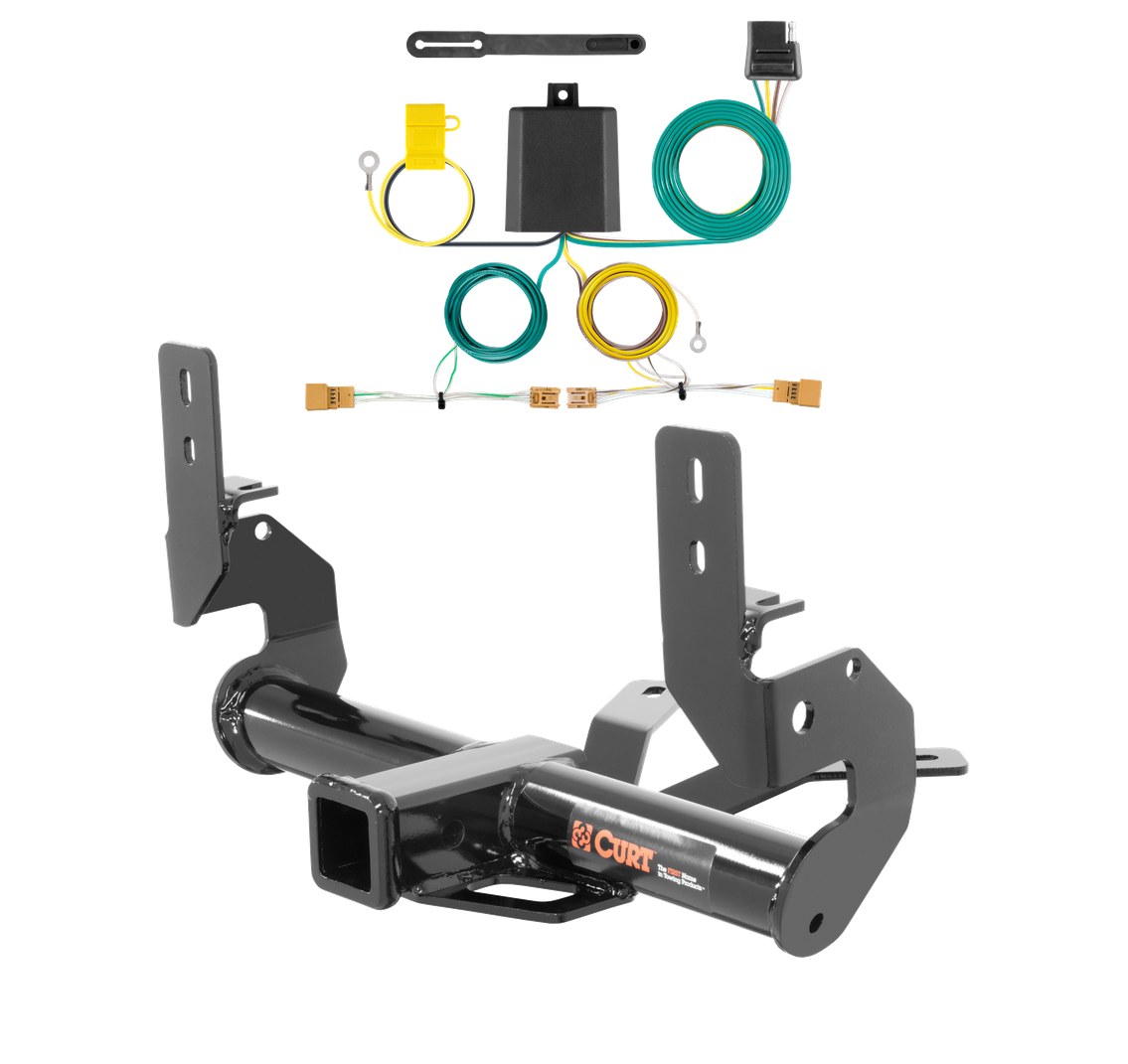 2013 - 2017 Audi Q5 Excluding hybrid Curt 2", Class 3 Trailer Tow Hitch + 4-flat Wiring Kit 13136 thumbnail 0