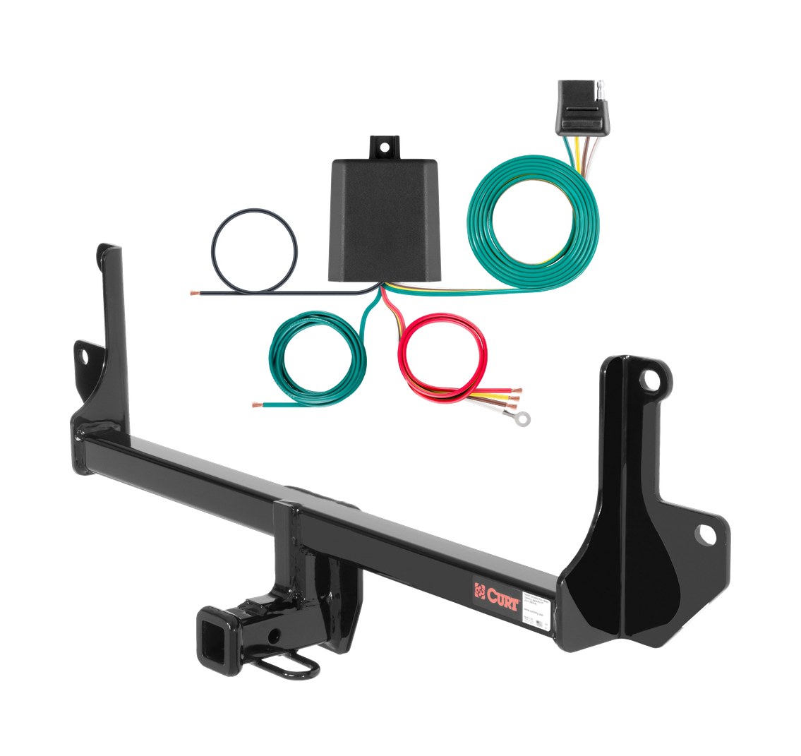2008 - 2011 BMW 128i Curt 1-1/4", Class 1 Trailer Tow Hitch + 4-flat Wiring Kit 11184 thumbnail 0
