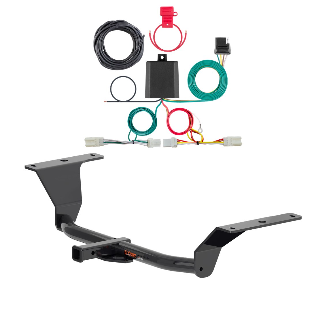 2021 - 2026 Hyundai Elantra Sedan, excluding N, N Line, or Hybrid Curt 1-1/4", Class 1 Trailer Tow Hitch + 4-flat Wiring Kit 11630 thumbnail 0