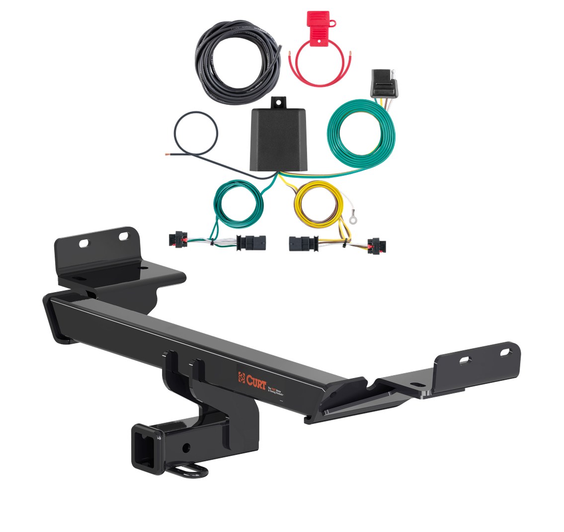 2022 - 2023 Jeep Compass Curt 2", Class 3 Trailer Tow Hitch + 4-flat Wiring Kit 13363 thumbnail 0
