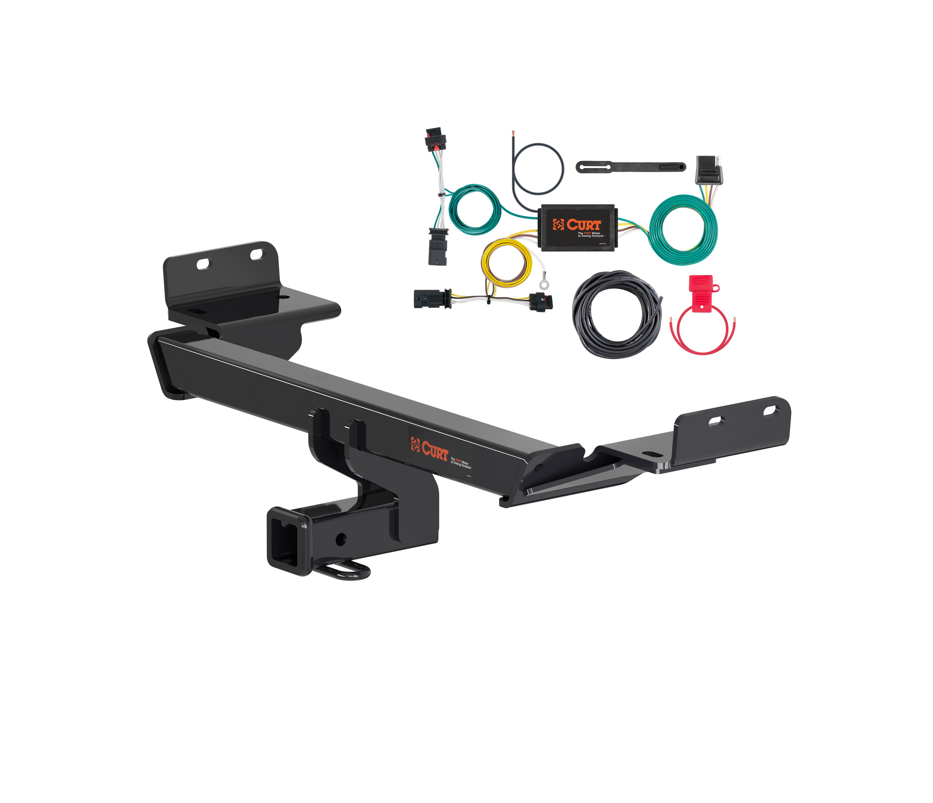 18 - 21 Jeep Compass Curt 2", Class 3 Trailer Tow Hitch + 4-flat Wiring Kit 13363 thumbnail 0
