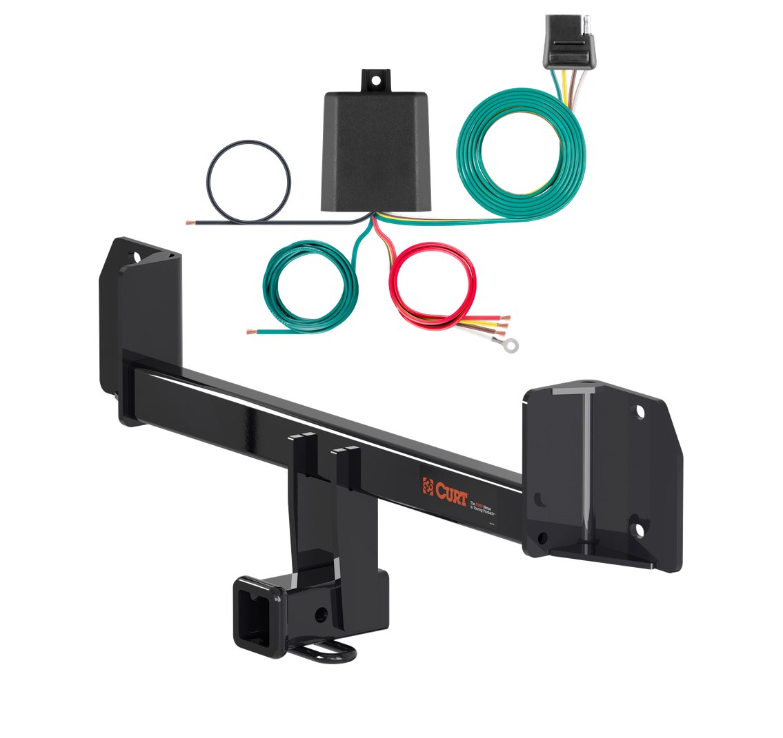 2011 - 2017 BMW X3 Curt 2", Class 3 Trailer Tow Hitch + 4-flat Wiring Kit 13316 thumbnail 0