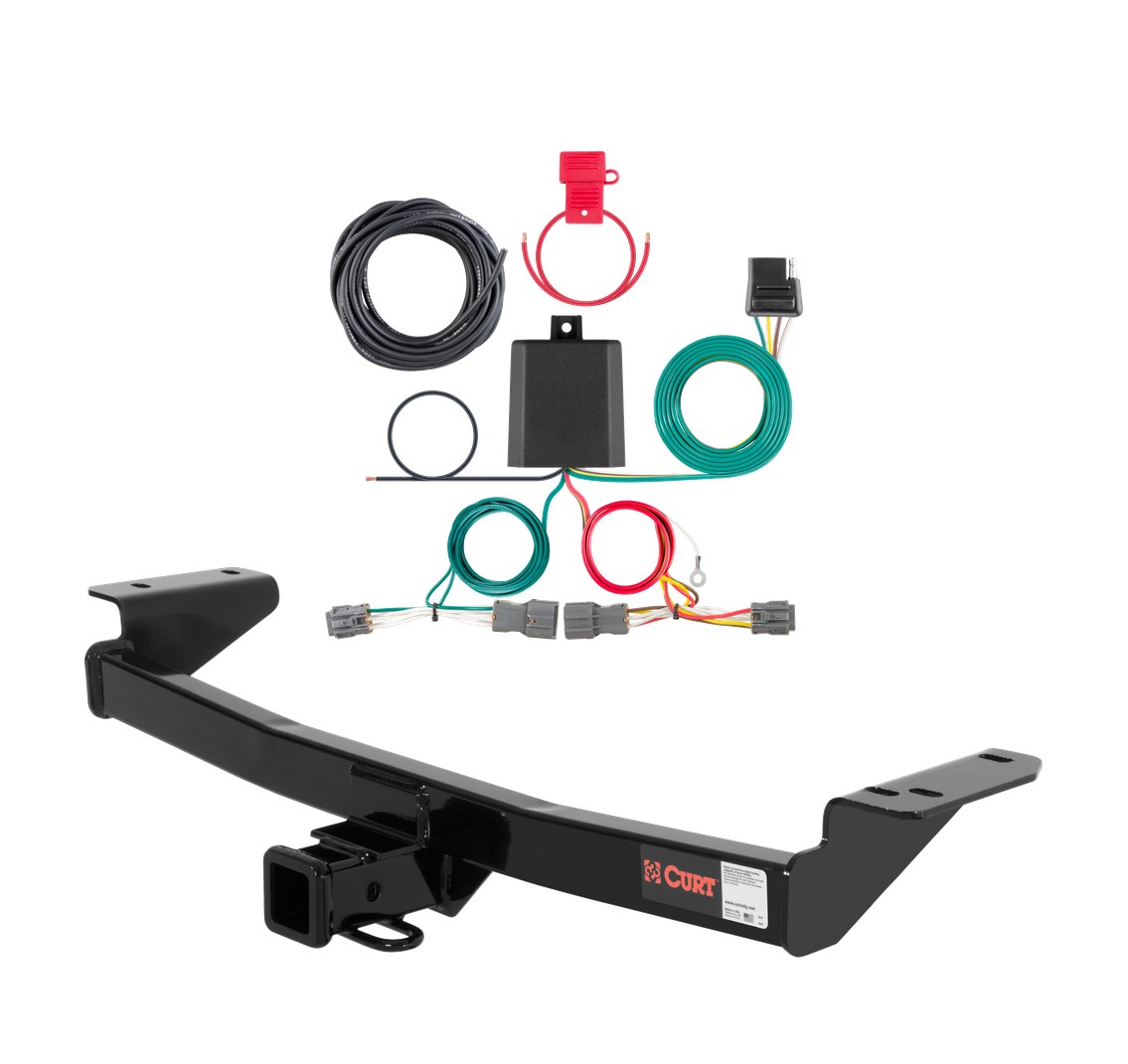 2010 - 2015 Hyundai Tucson Curt 2", Class 3 Trailer Tow Hitch + 4-flat Wiring Kit 13066 thumbnail 0